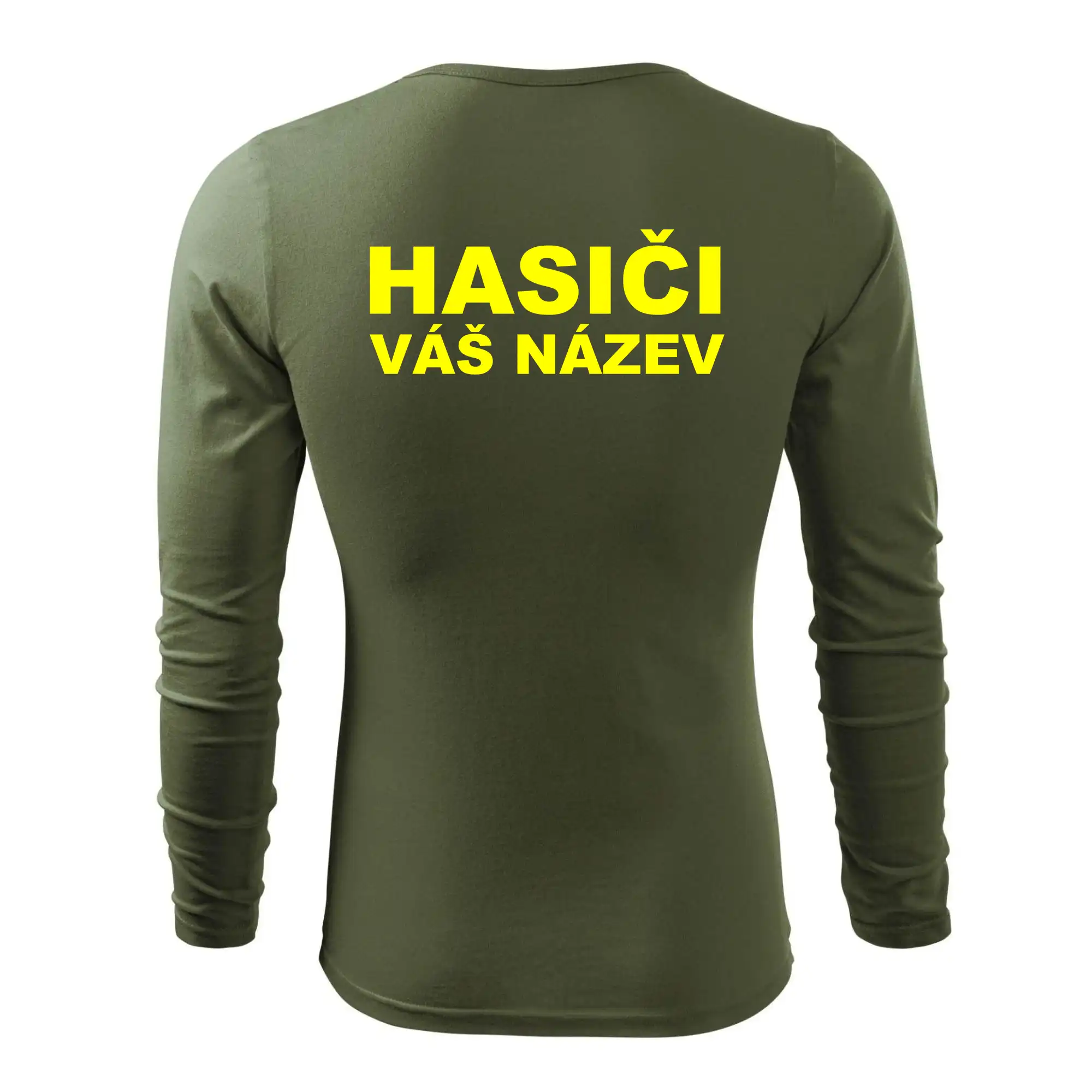 Hasiči - žlutý nápis - váš název sboru