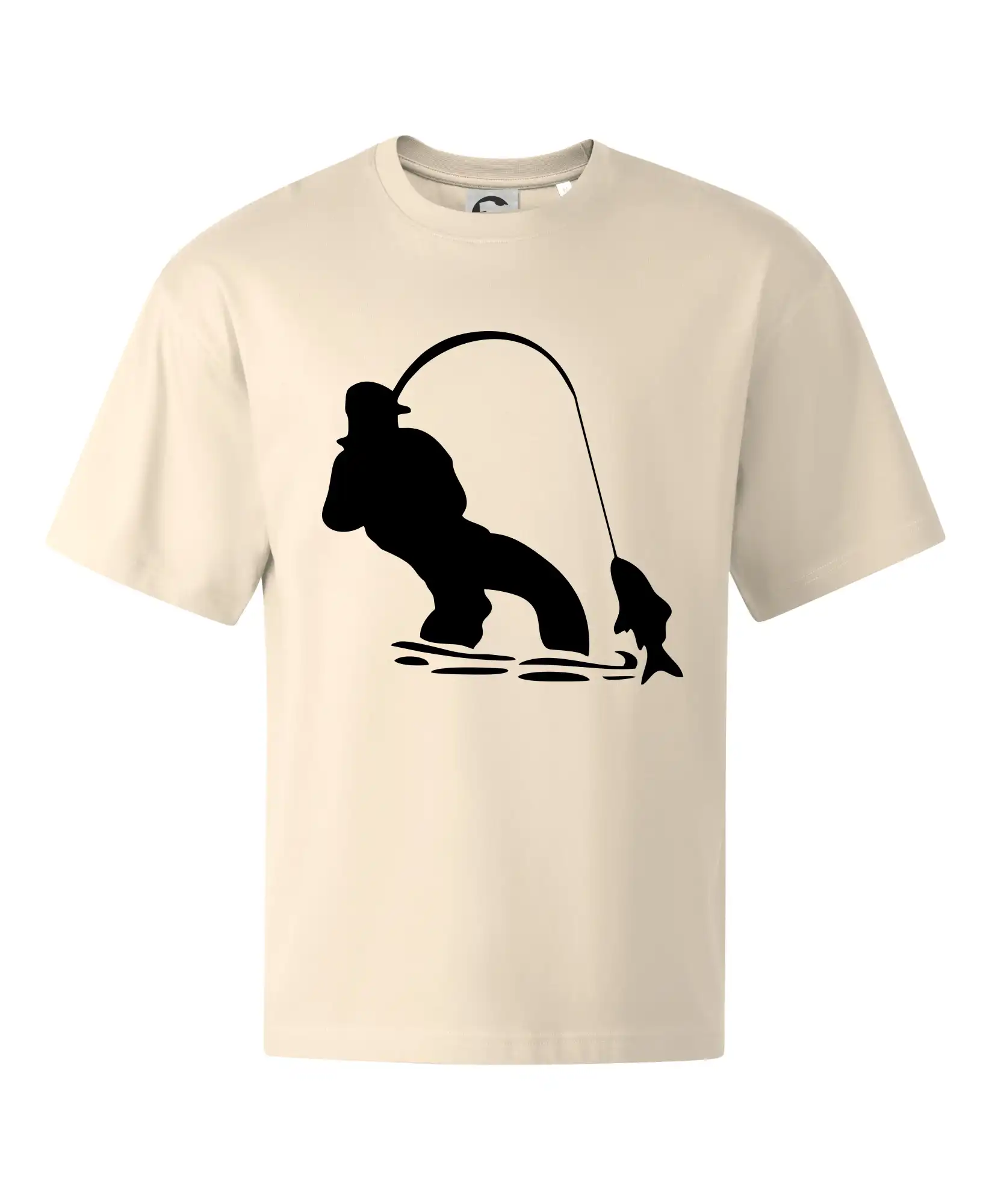 Rybář tahající rybu