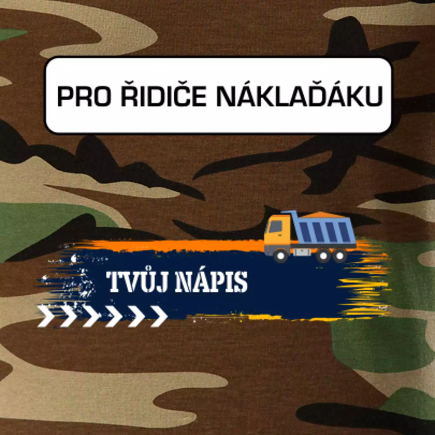 Stavba - vlastní nápis - náklaďák