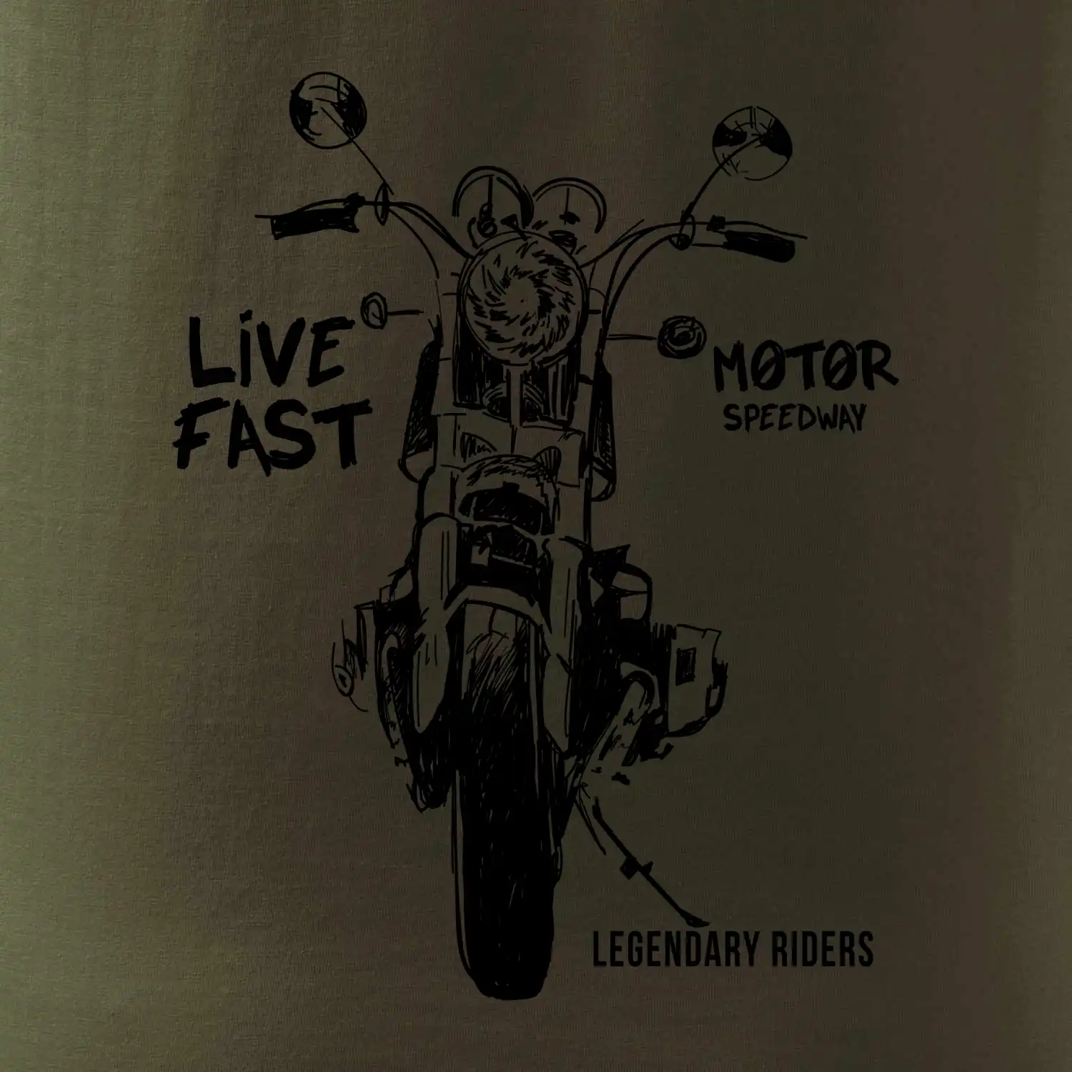 Motorka kresba live fast