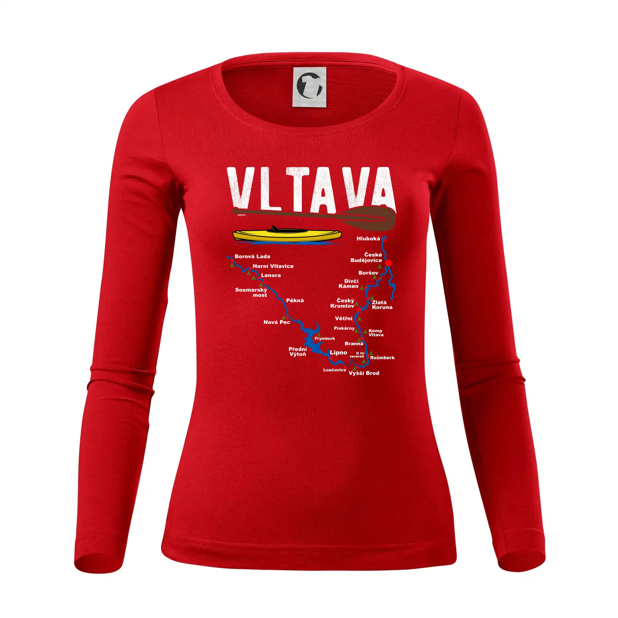 Mapa řeky Vltavy