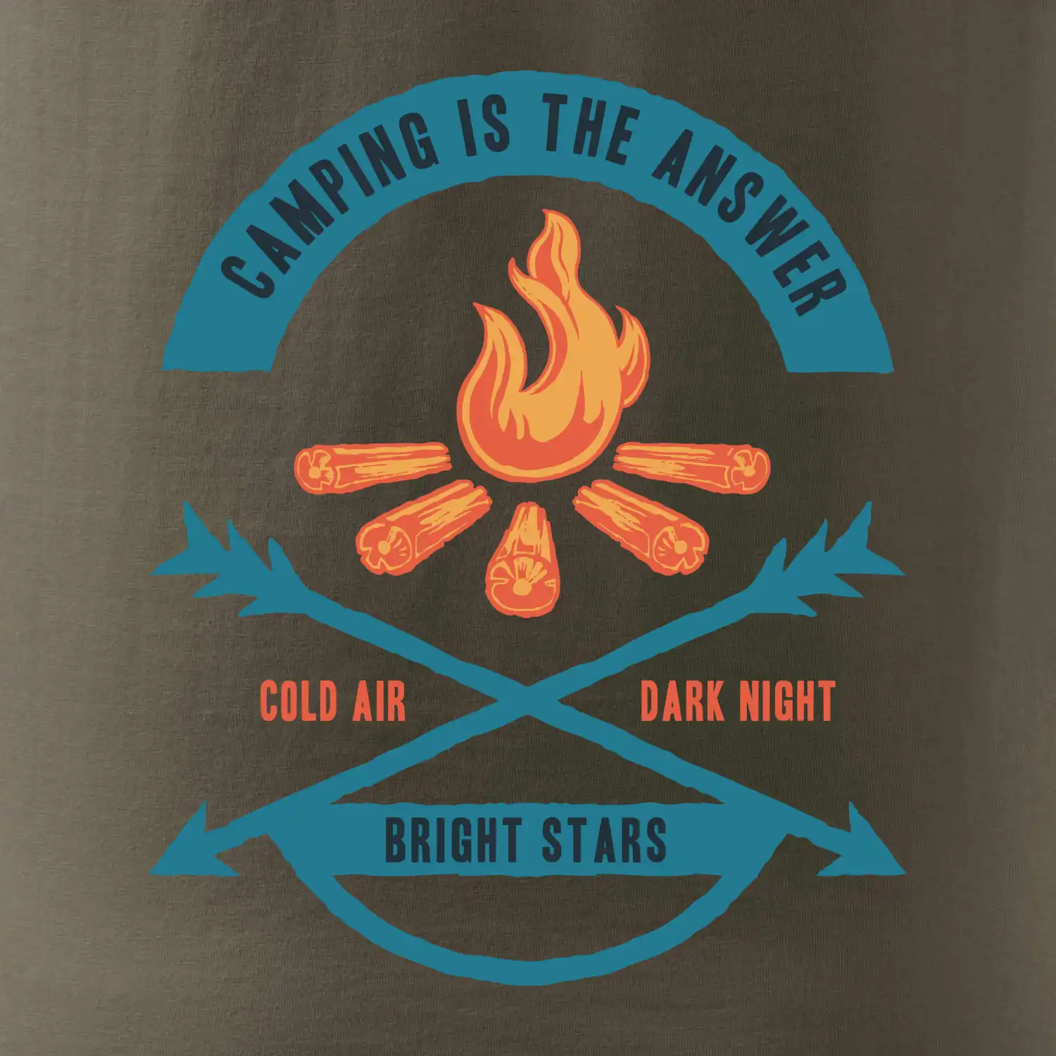 Camping oheň