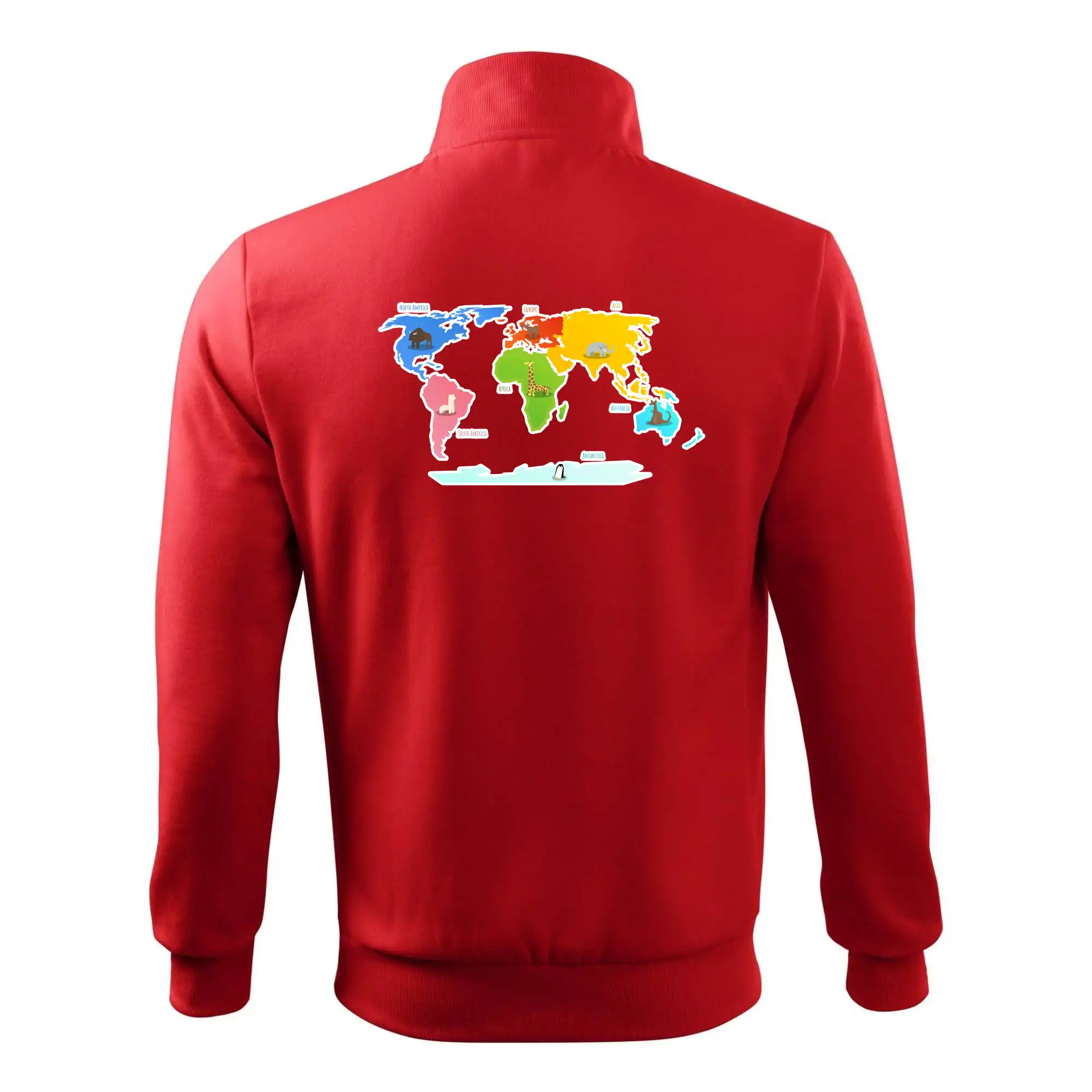 Světové kontinenty s názvy a zvířátky