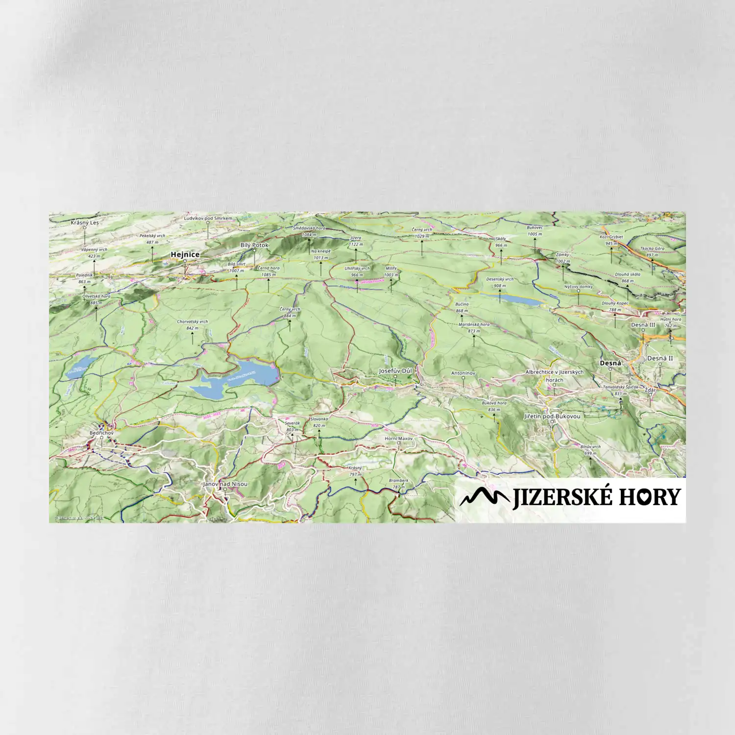 Jizerské hory mapa Jizerské hory mapa