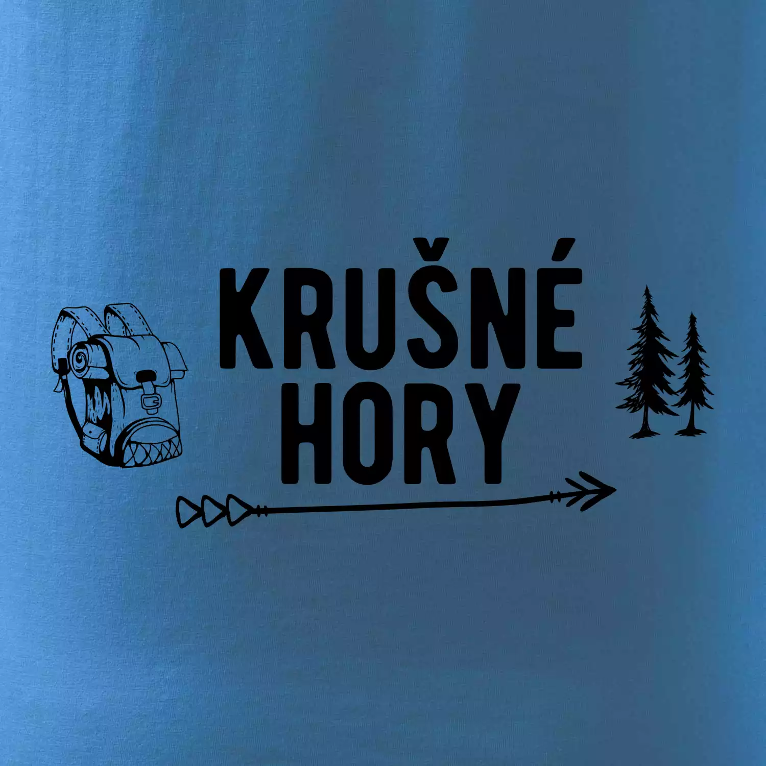 Krušné hory nápis
