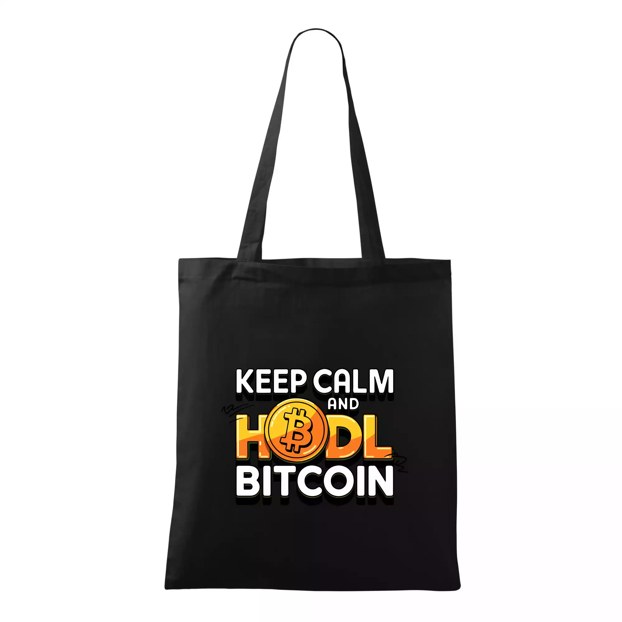 3D nápis Keep Calm and HODL Bitcoin