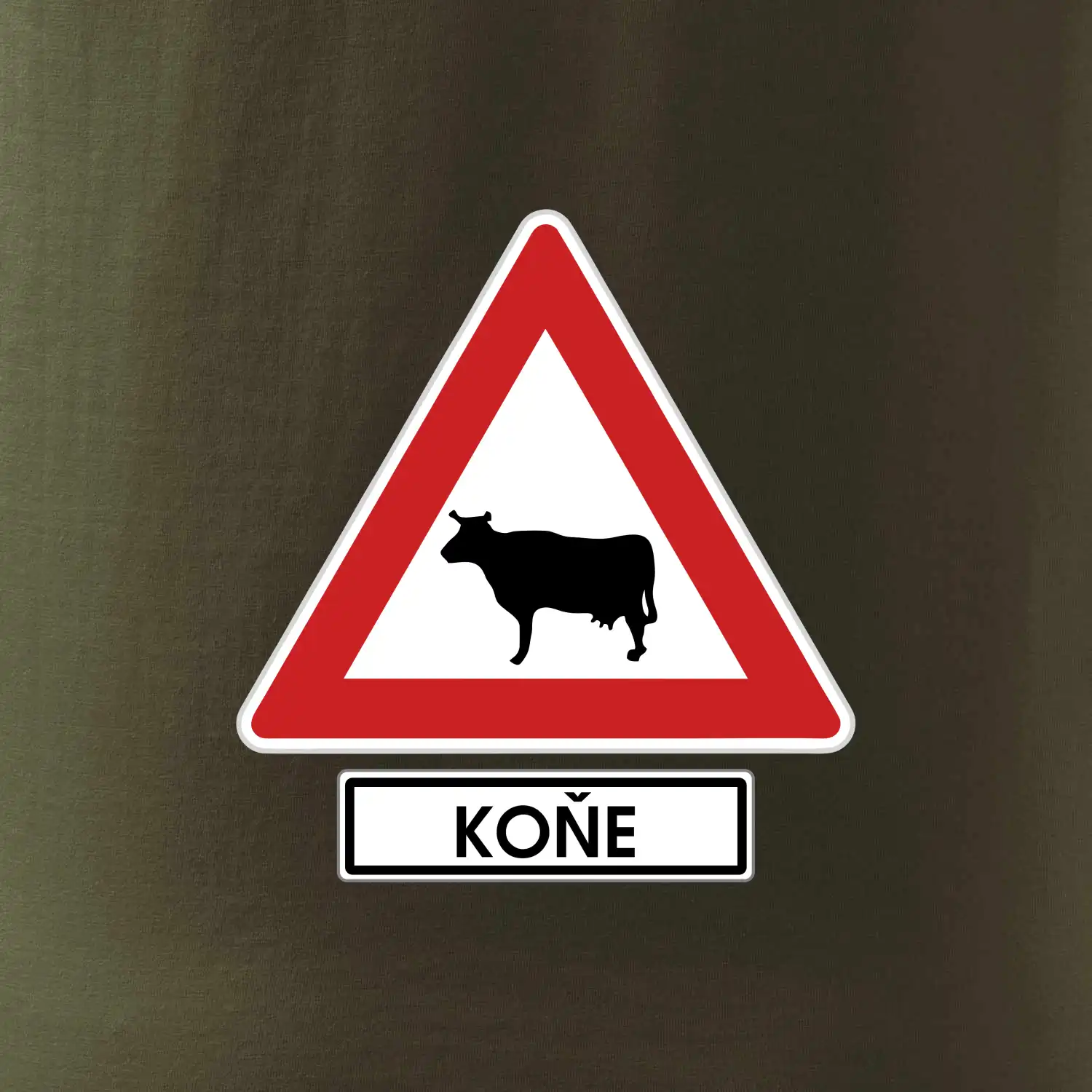 Dopravní značka - Pozor koně / kráva