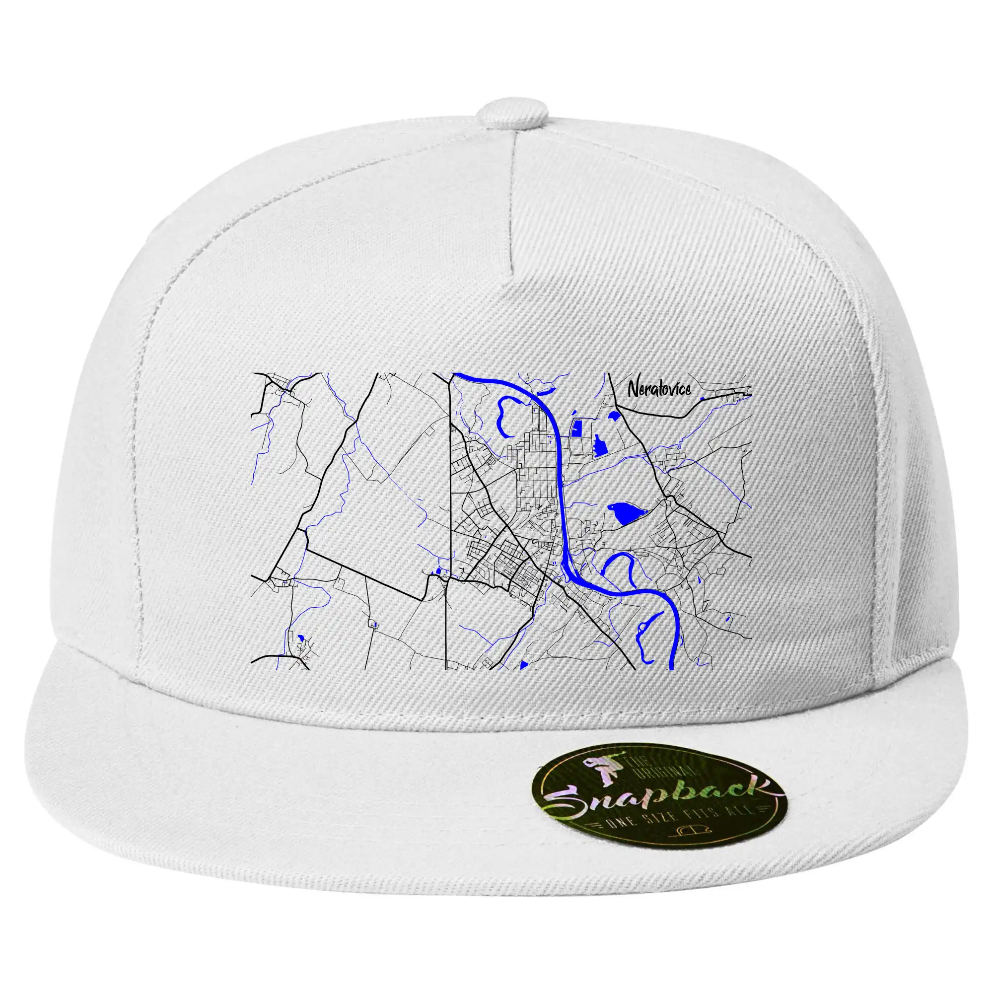 Neratovice - Mapa s vodními toky