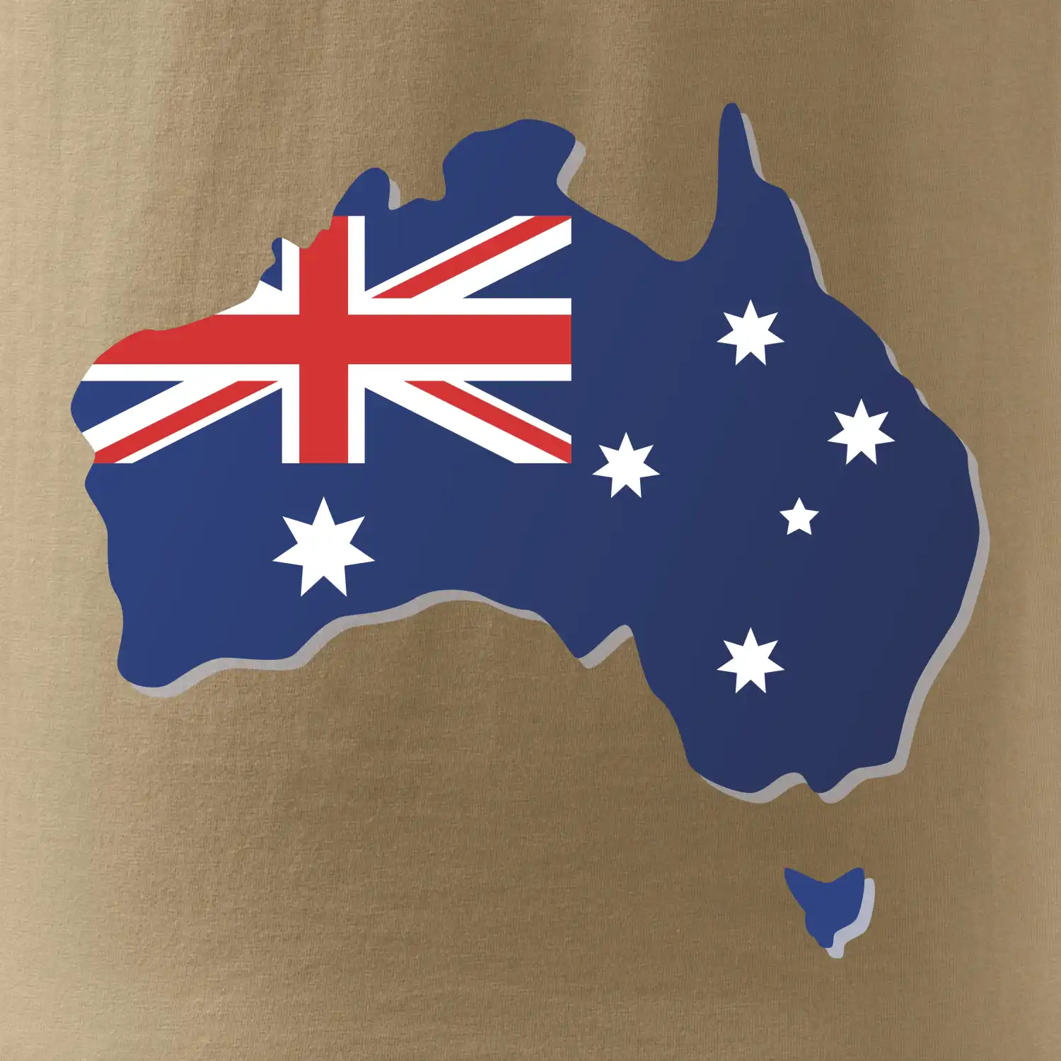 Austrálie - vlajka mapa