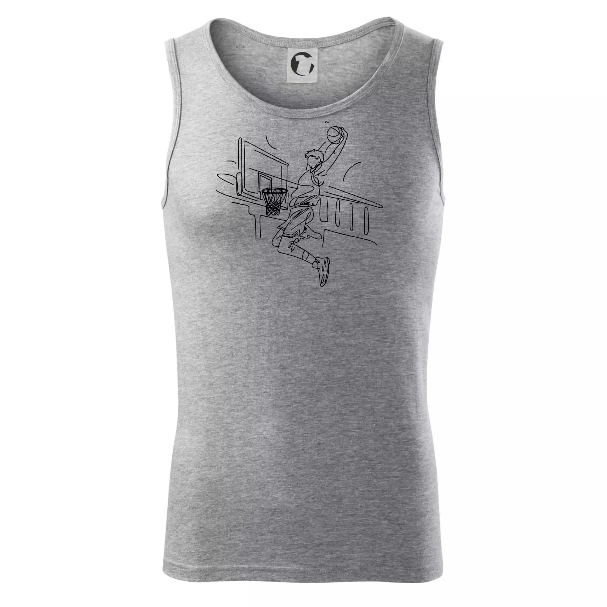 Basketbalista jedním tahem - výskok