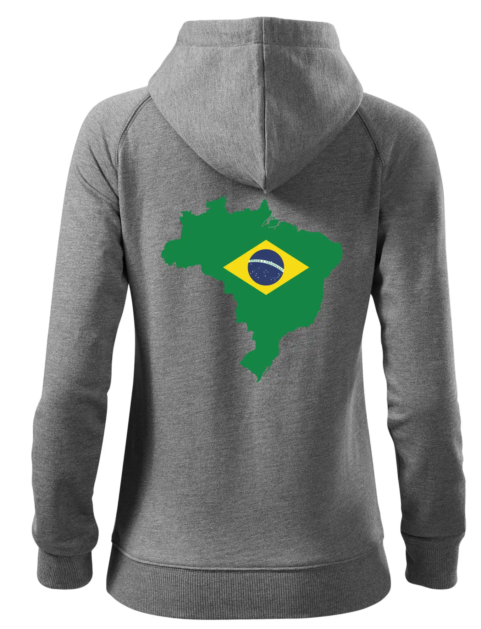 Brazílie vlajka v mapě
