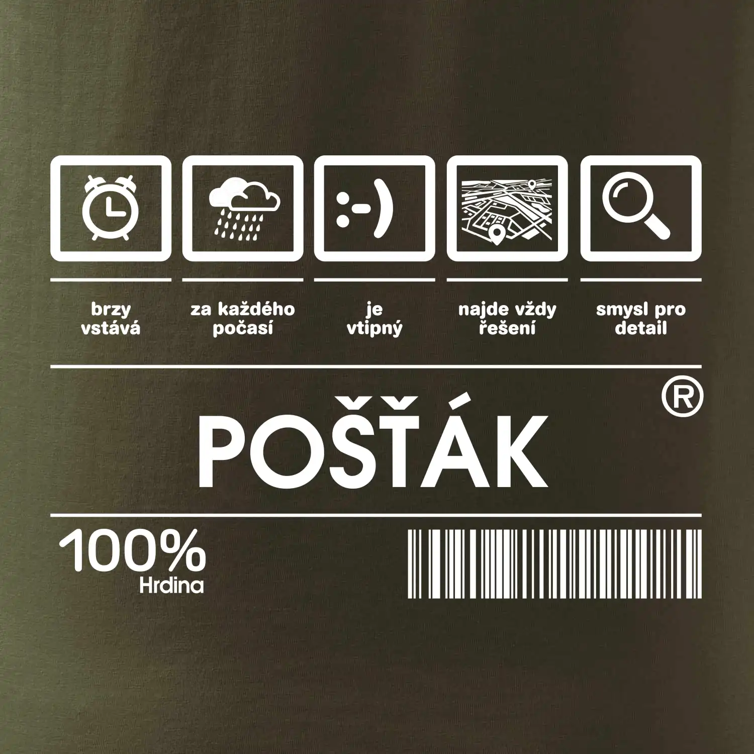 Čárový kód pošťák