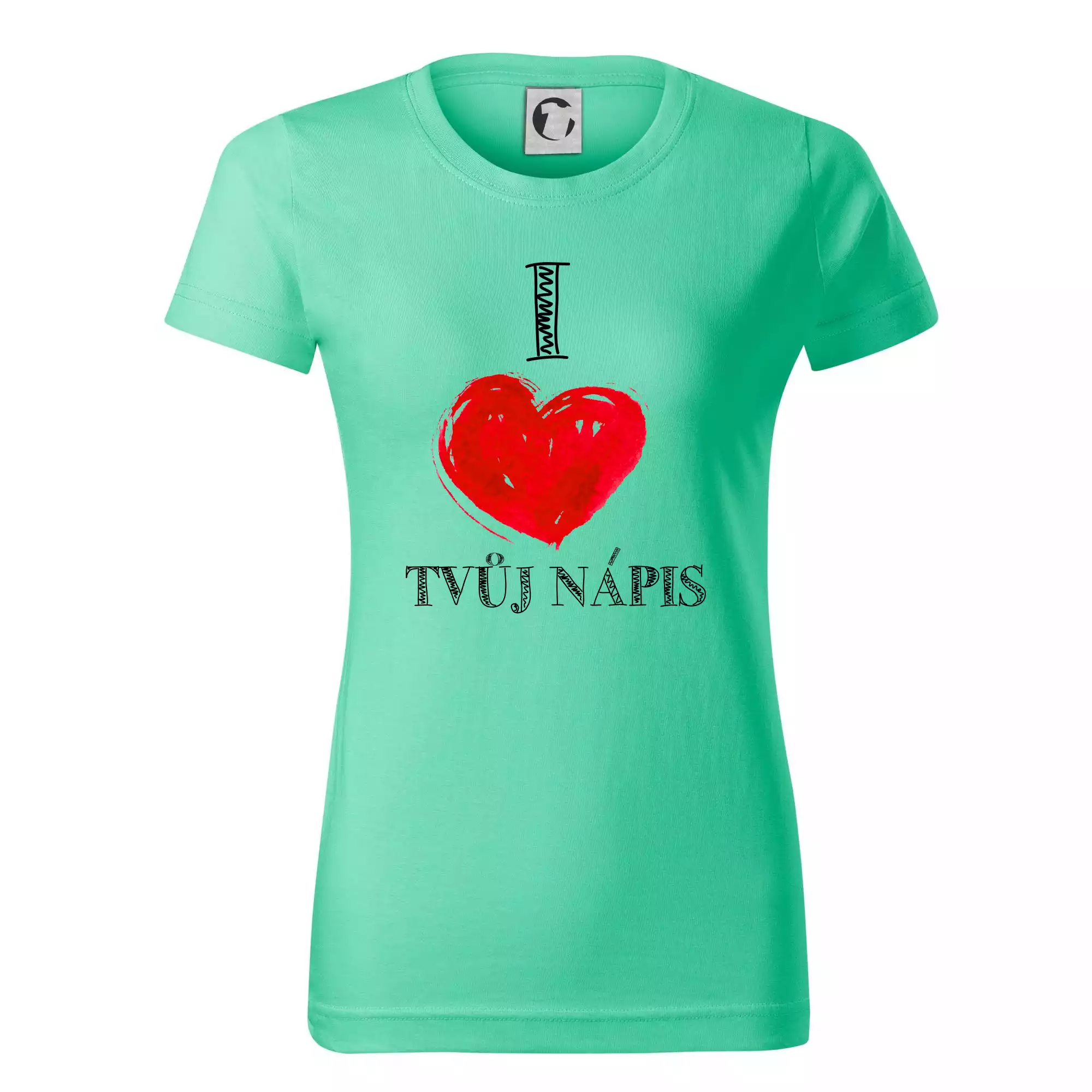 I love malované srdce - vlastní nápis