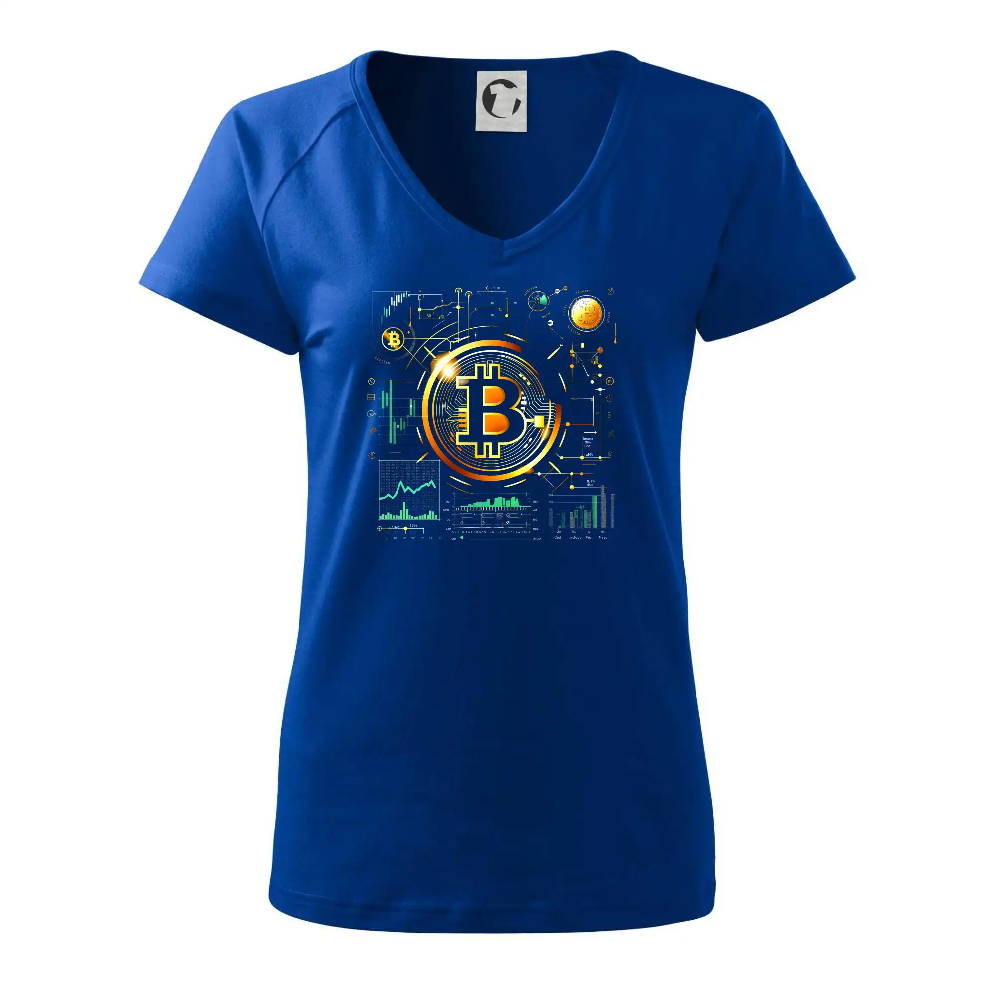 Bitcoin logo s grafy