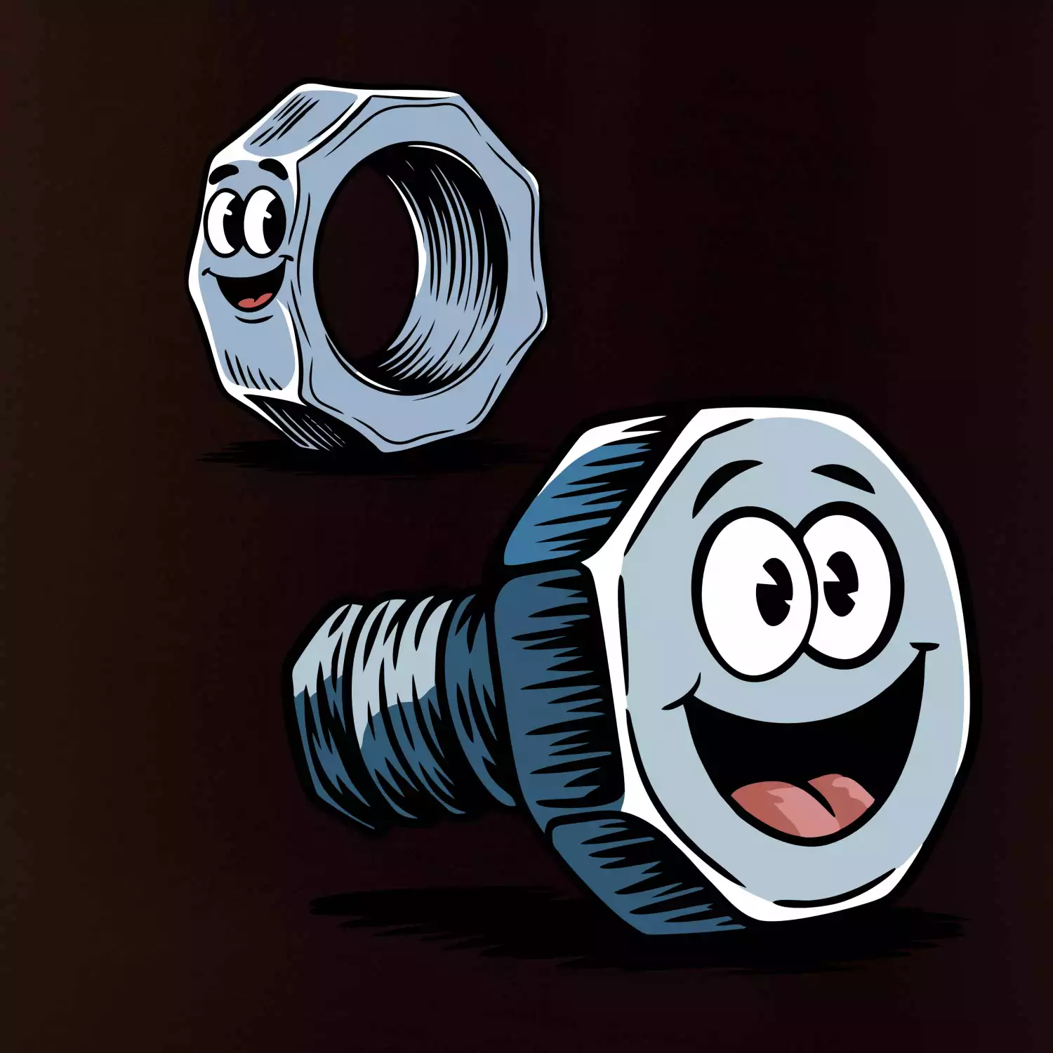 Parové triko - Šroub a matka