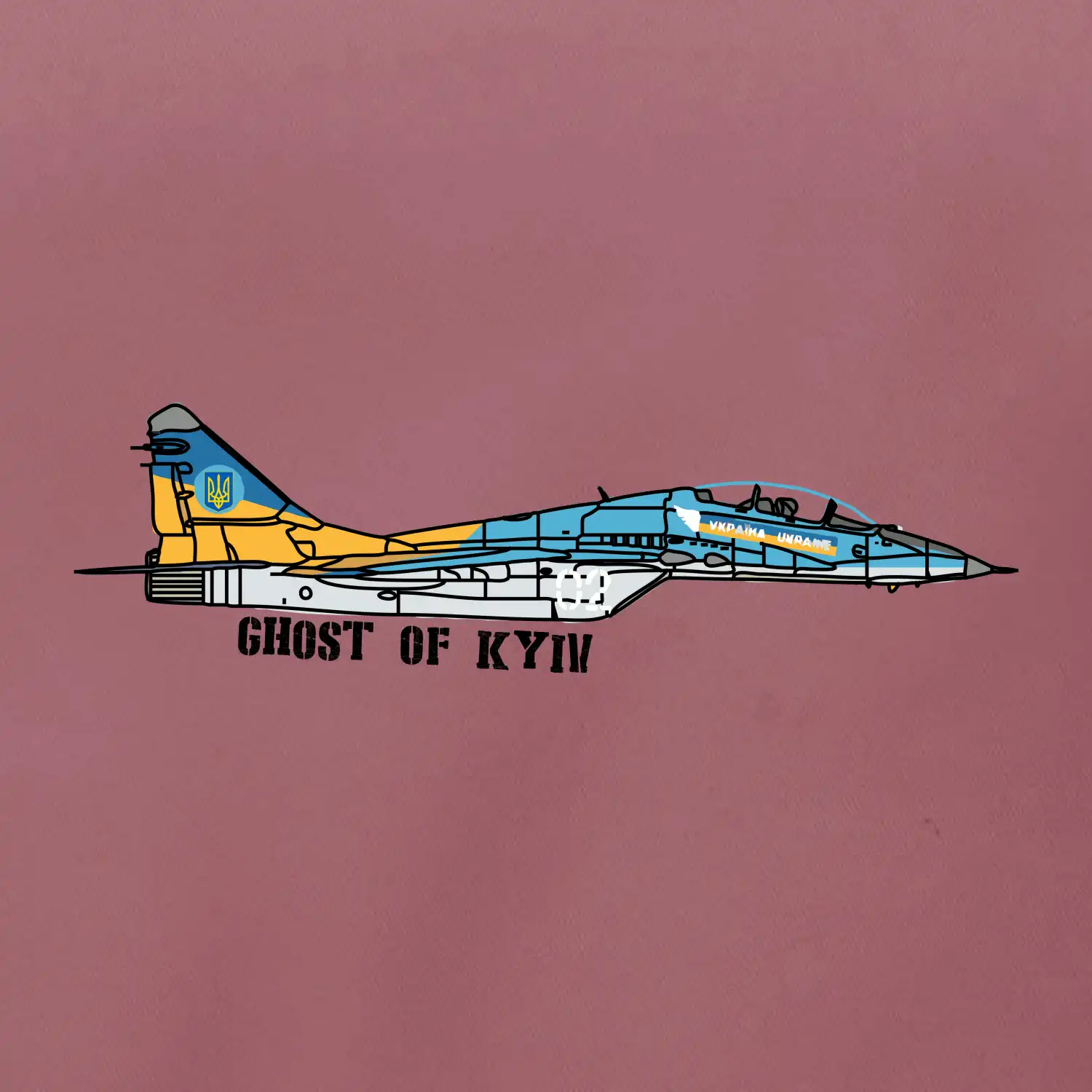 Mig 29 Fulcrum Blue-Yellow - Ghost of Kyiv