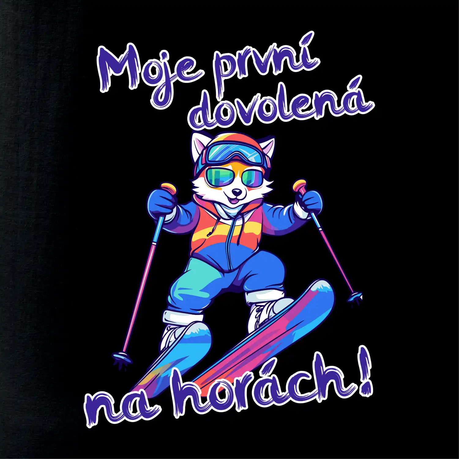 Moje první dovolená na horách modrá liška