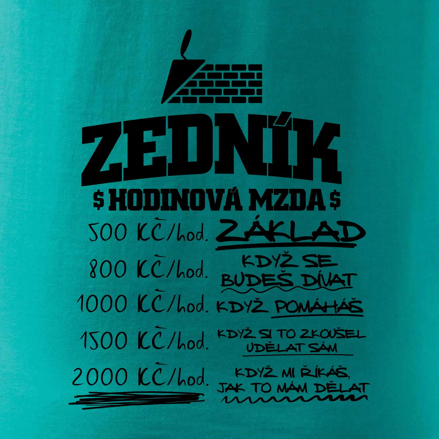 Hodinová mzda zedník