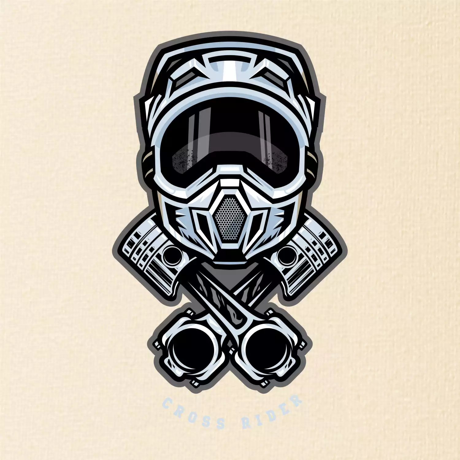 Cross rider písty helma