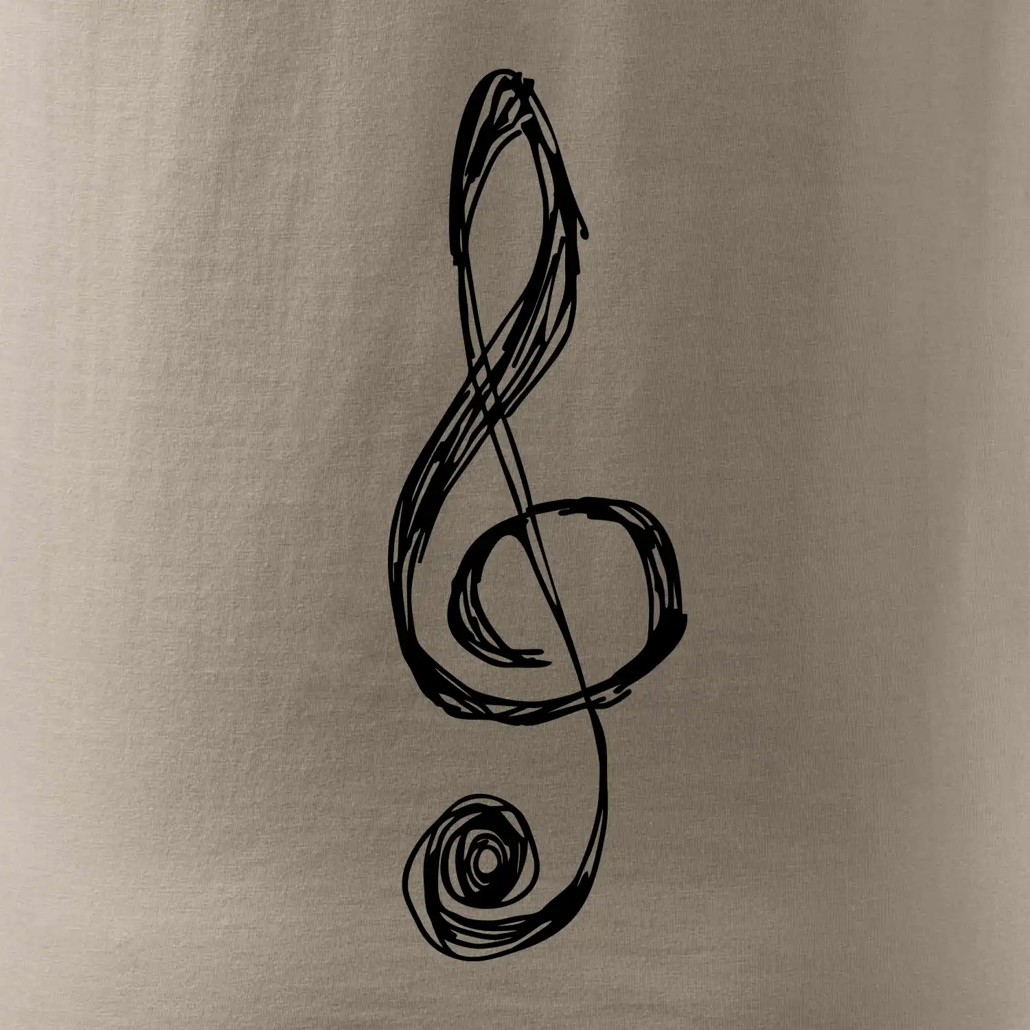 Houslový klíč kreslený