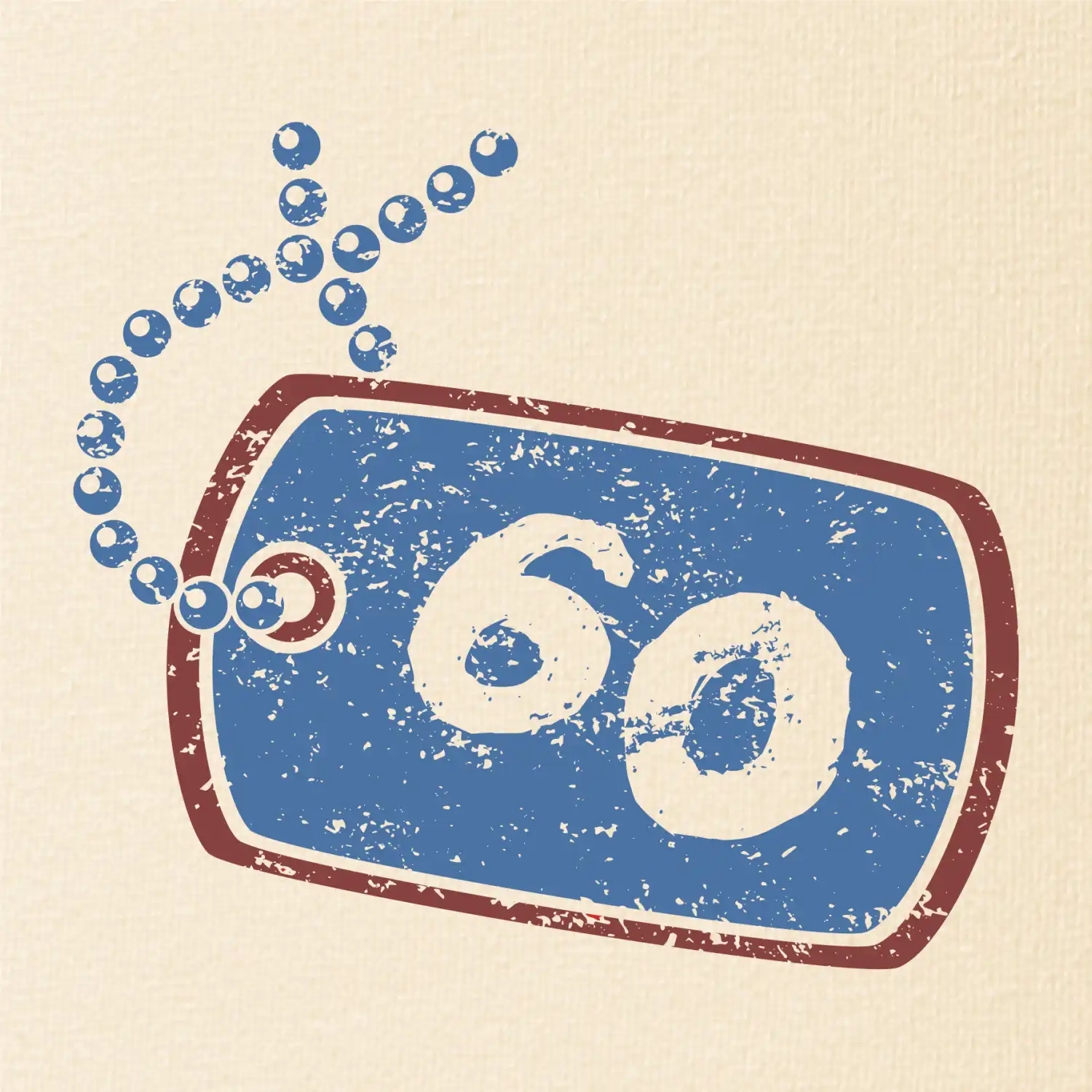 60 na krku štítek