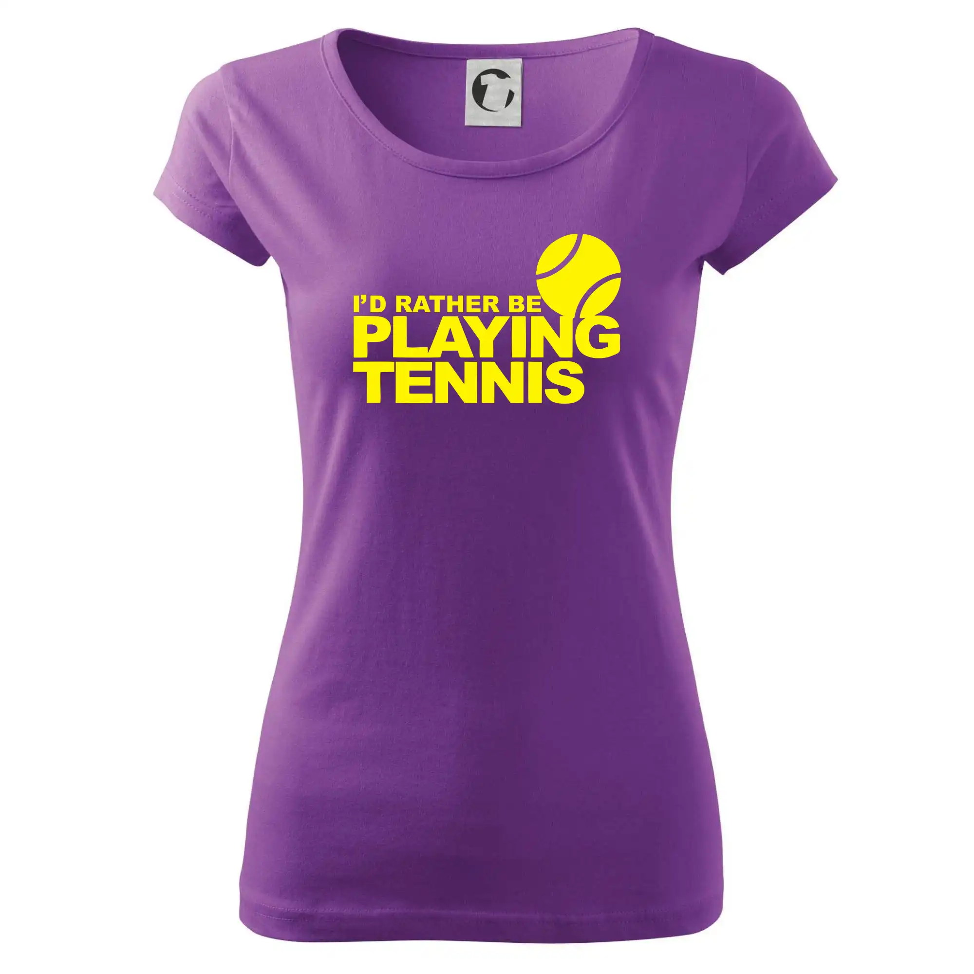 Playing tennis