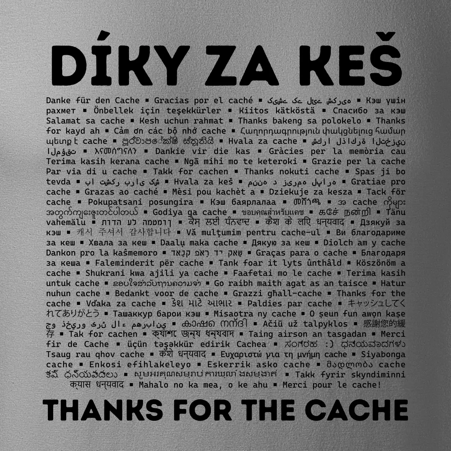 Díky za keš (v různých jazycích)