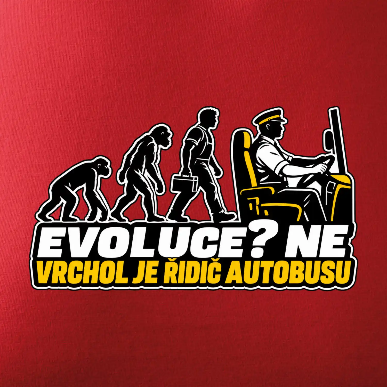 Evoluce vrchol je řidič autobusu