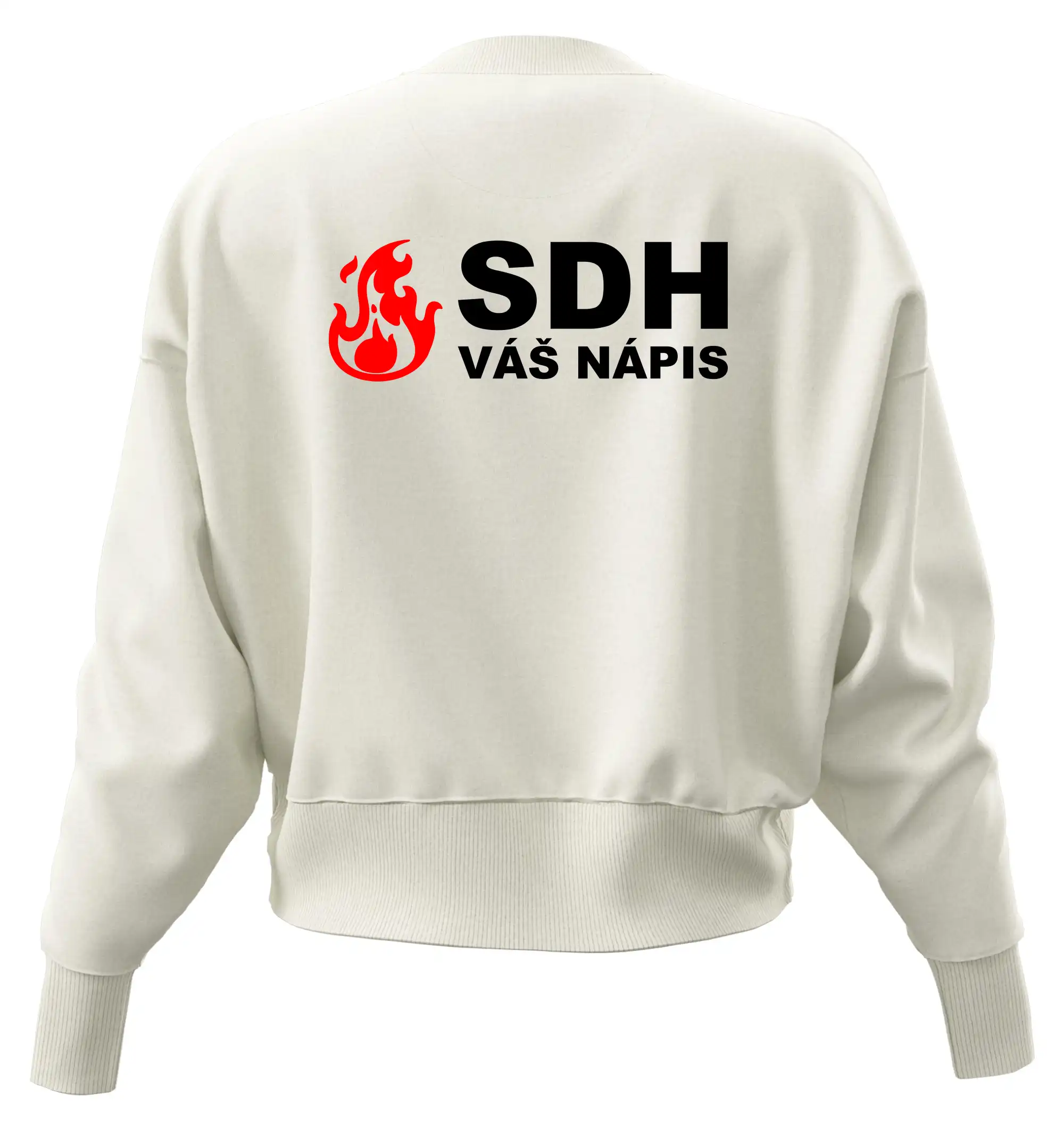 SDH nápis (oheň, název sboru - vlastní nápis)