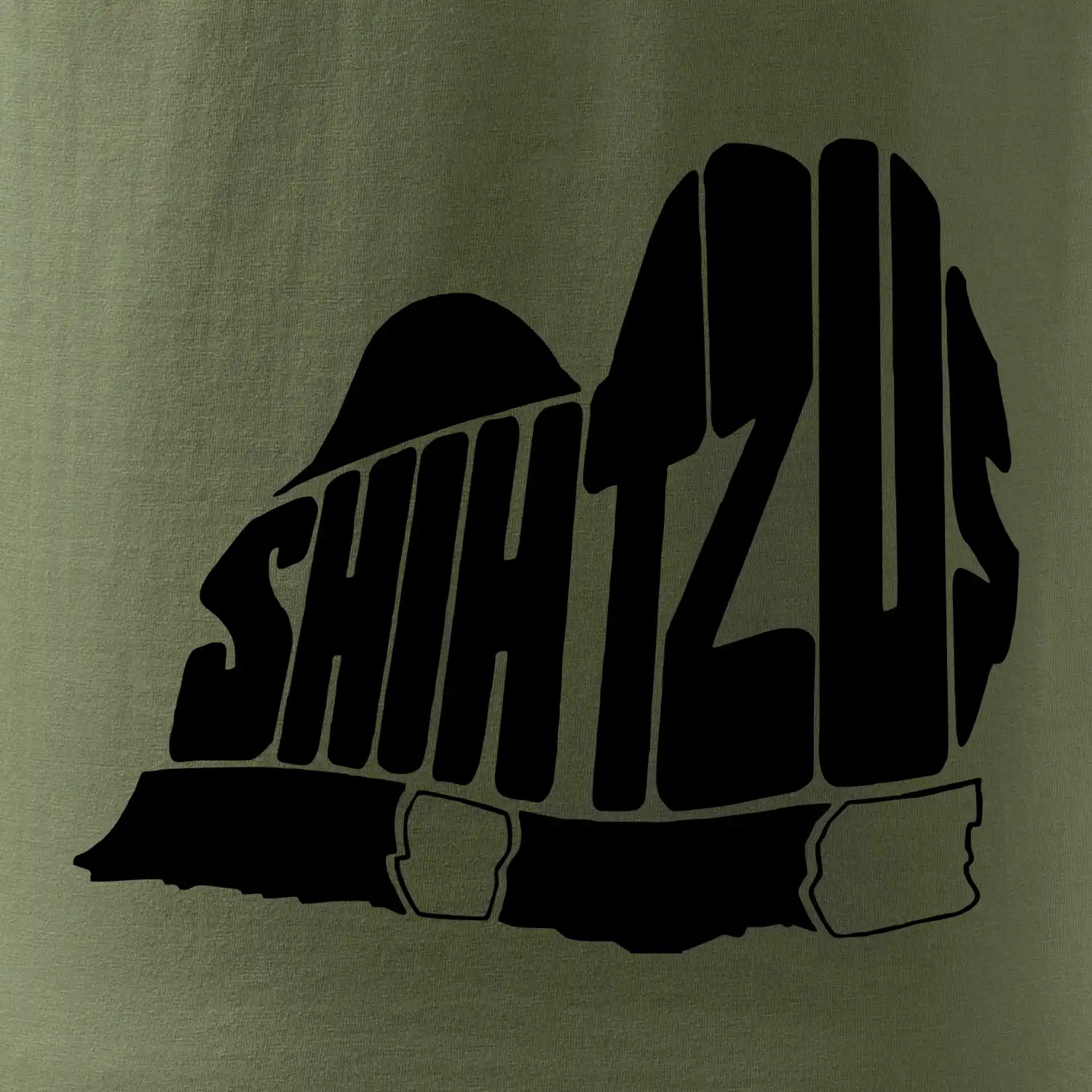 Shih-tzu - nápis v těle