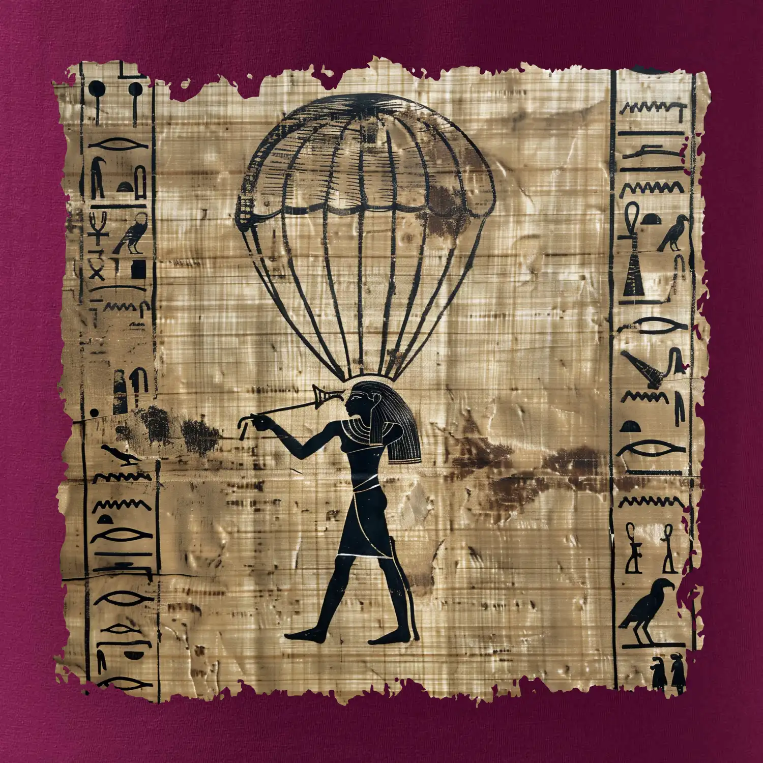 Egyptské hieroglyfy parašutista