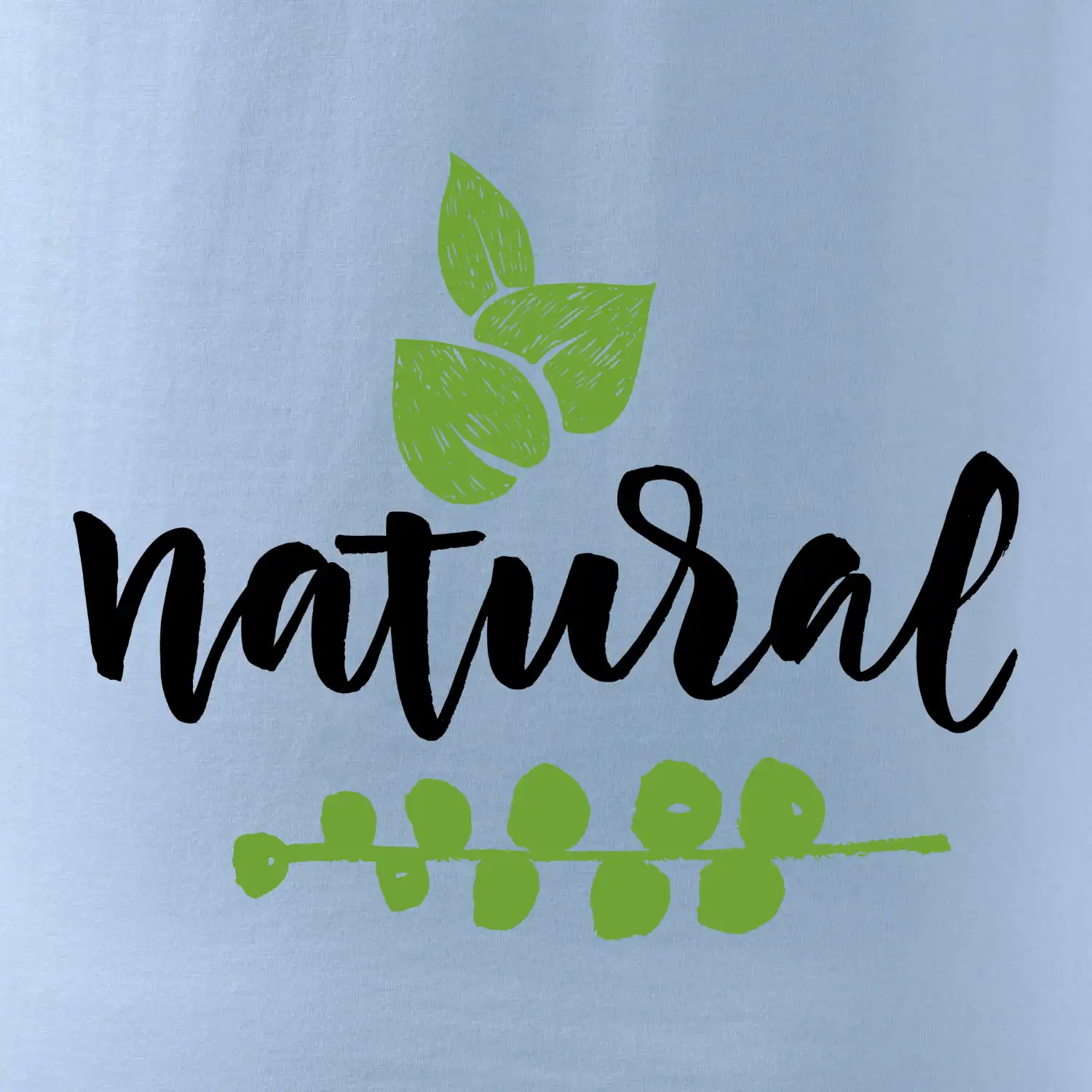 Natural - nápis v listech