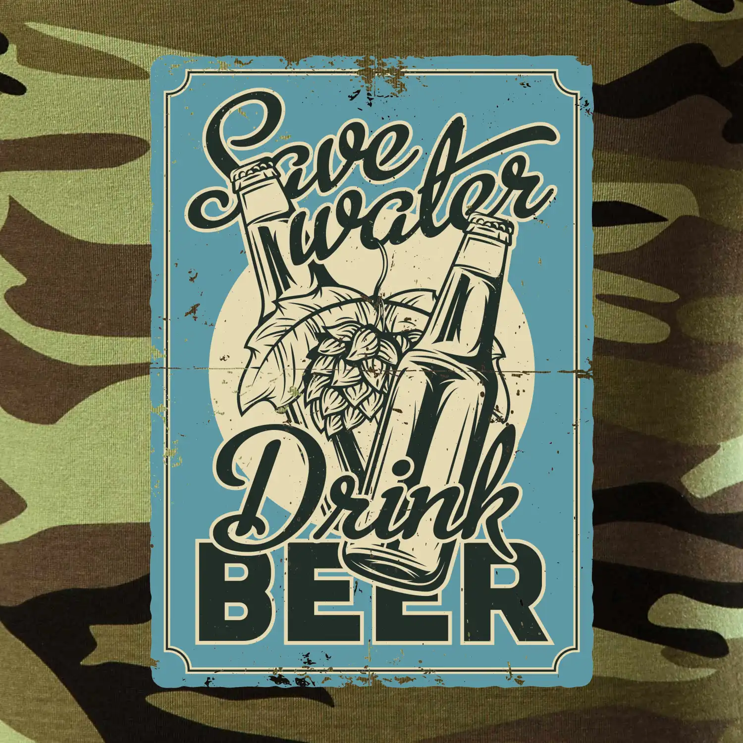 Save water drink beer poster