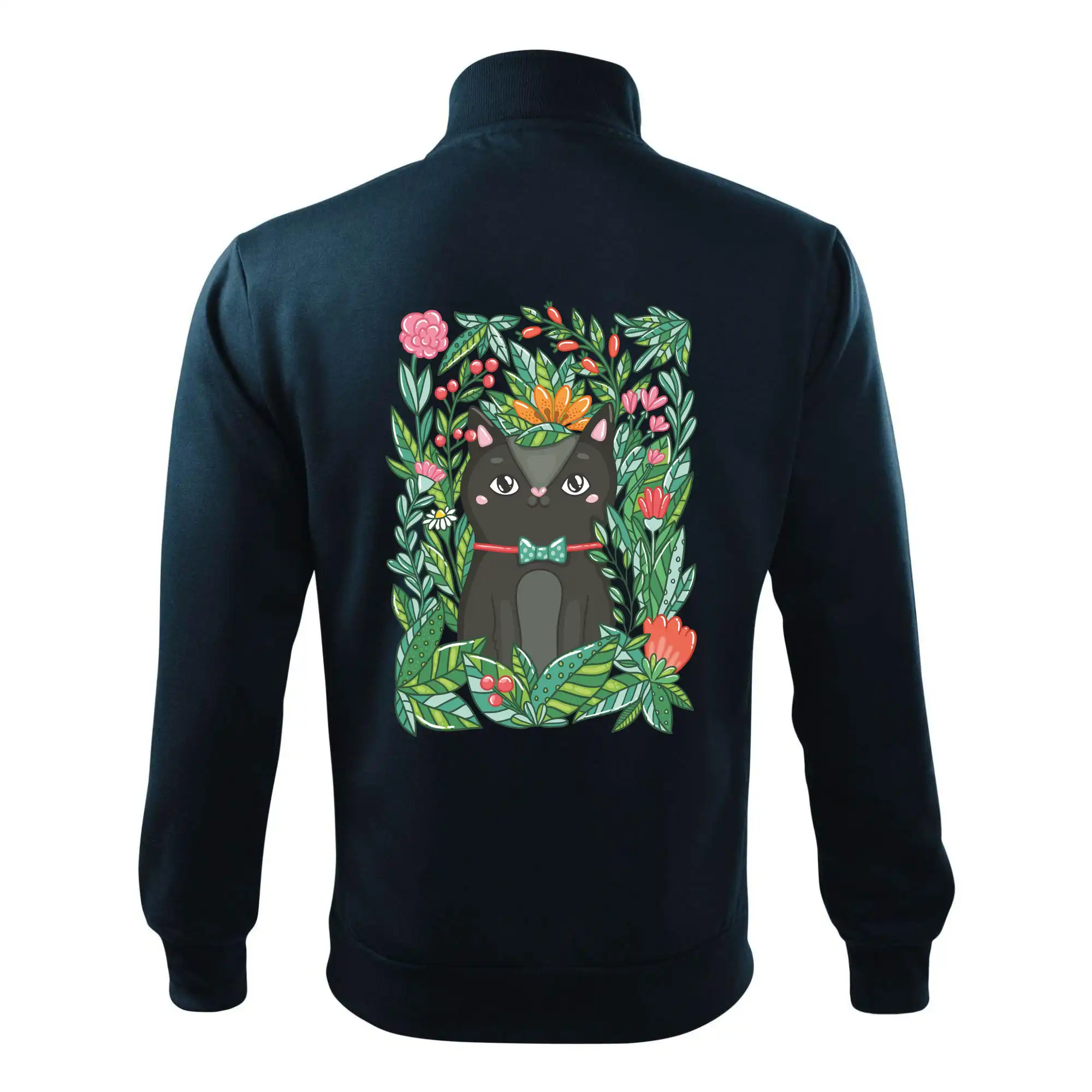 Kočka s květy malovaná