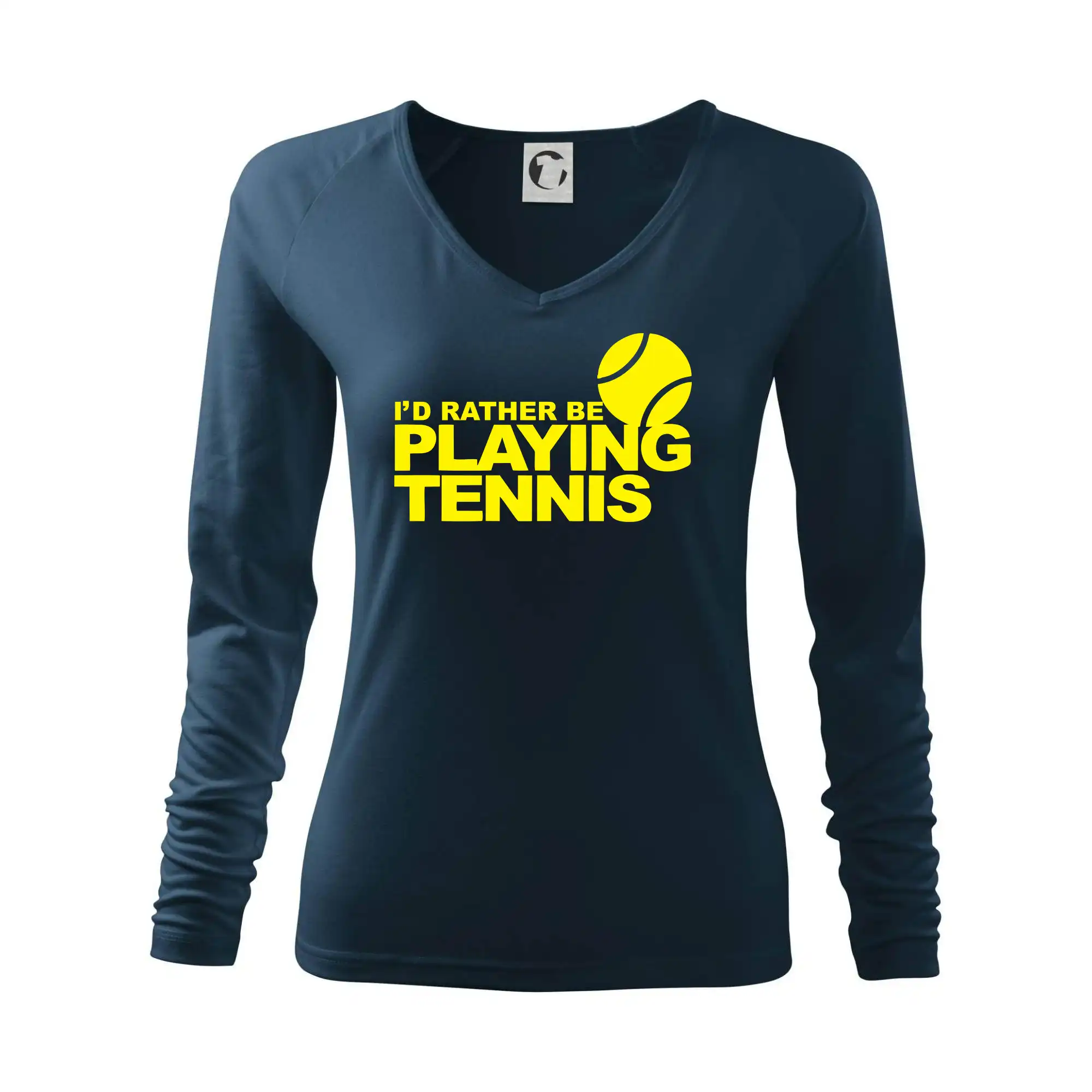 Playing tennis
