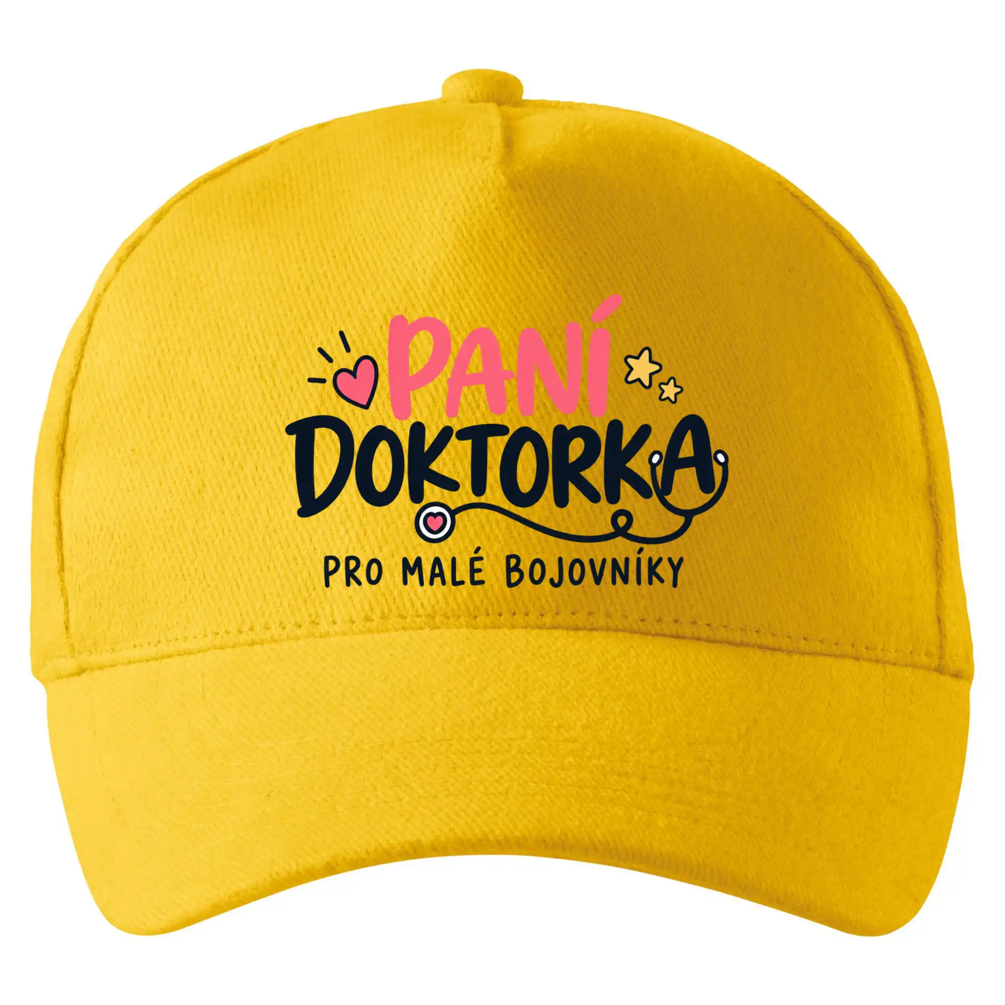 Paní doktorka pro malé bojovníky - nápis se stetoskopem