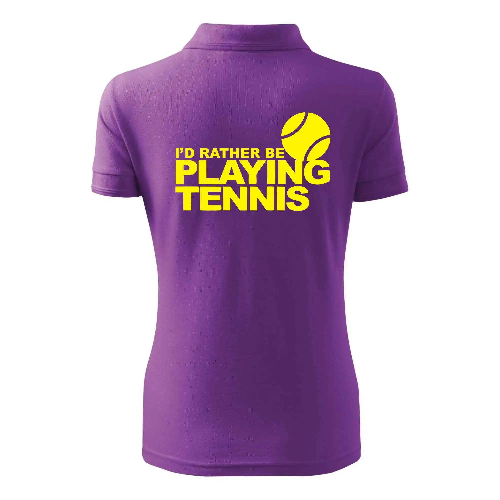 Playing tennis
