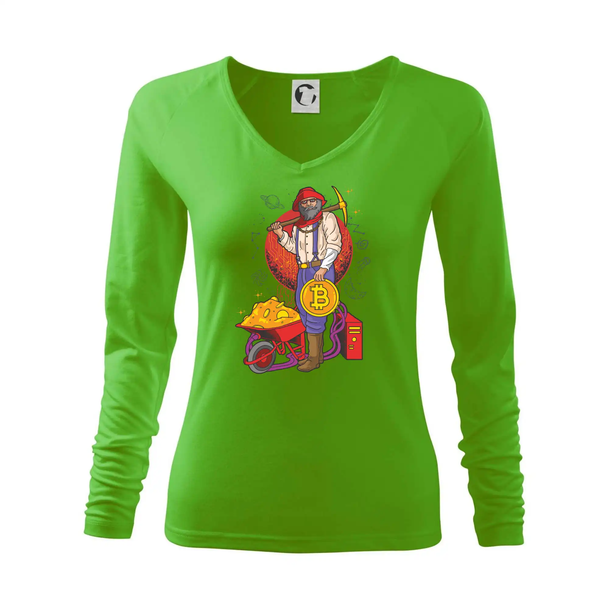 Horník těží bitcoiny