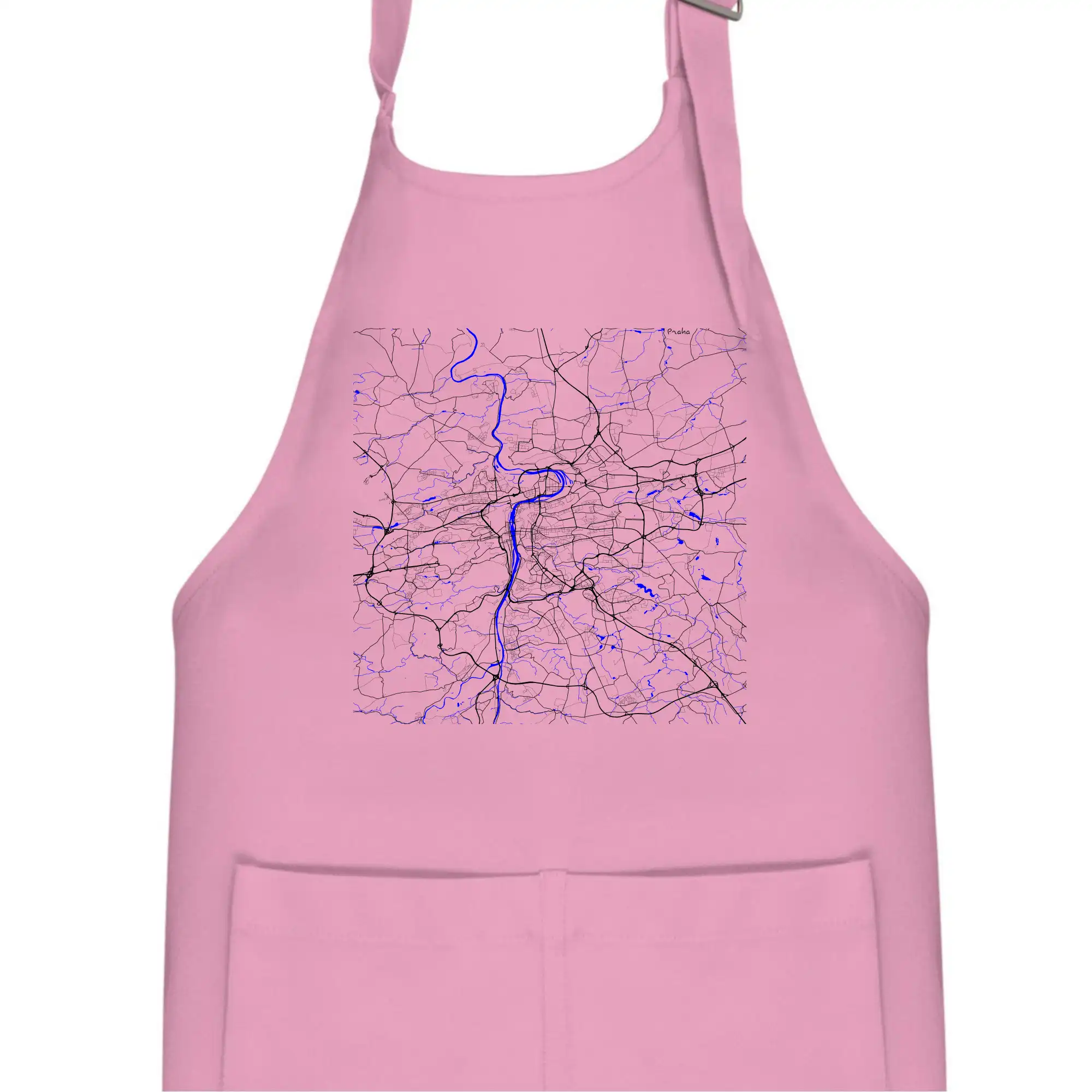Praha - Mapa s vodními toky