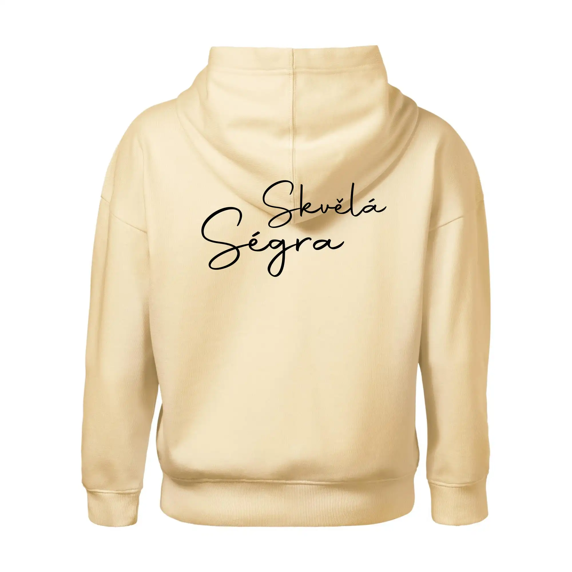 Skvělá ségra - nápis na zádech