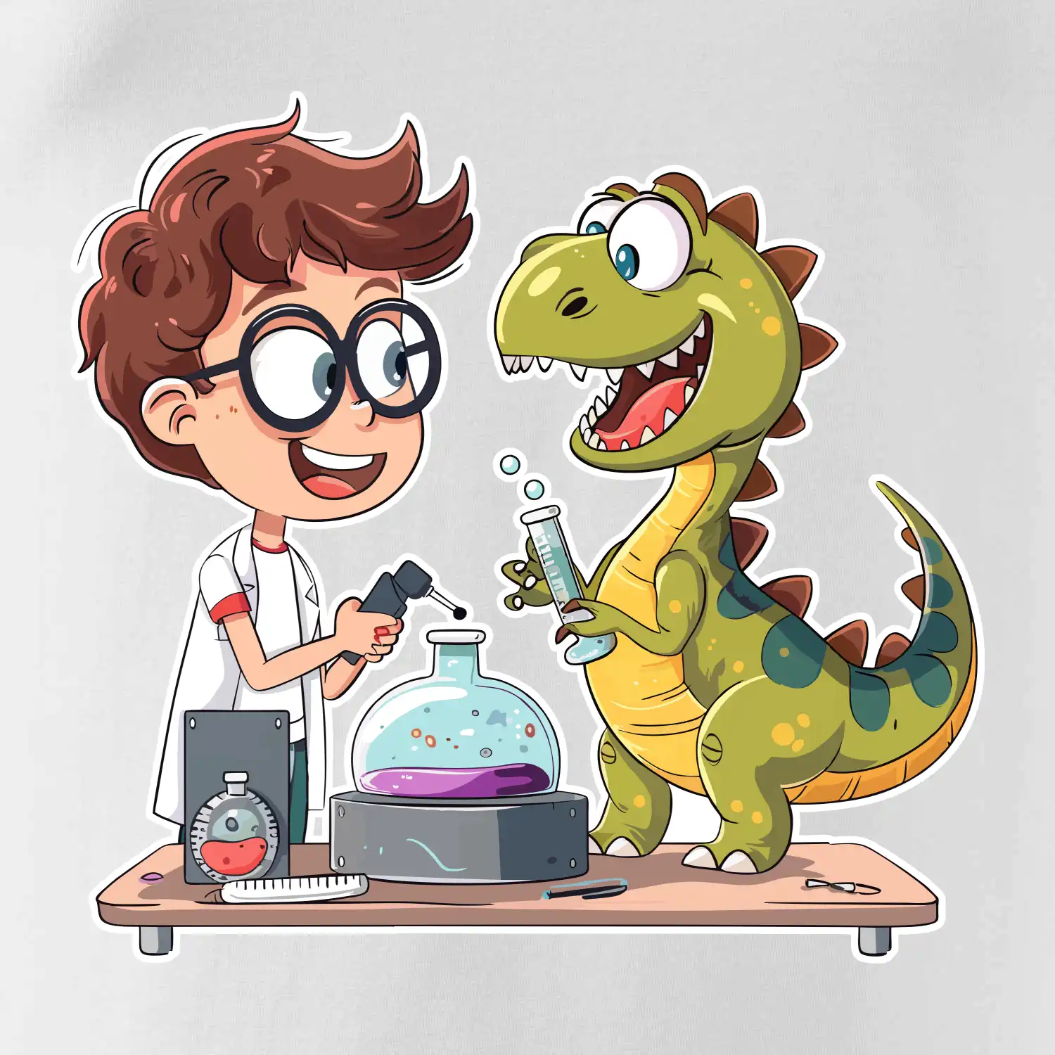 Chemik a dinosaurus - kluk / holka