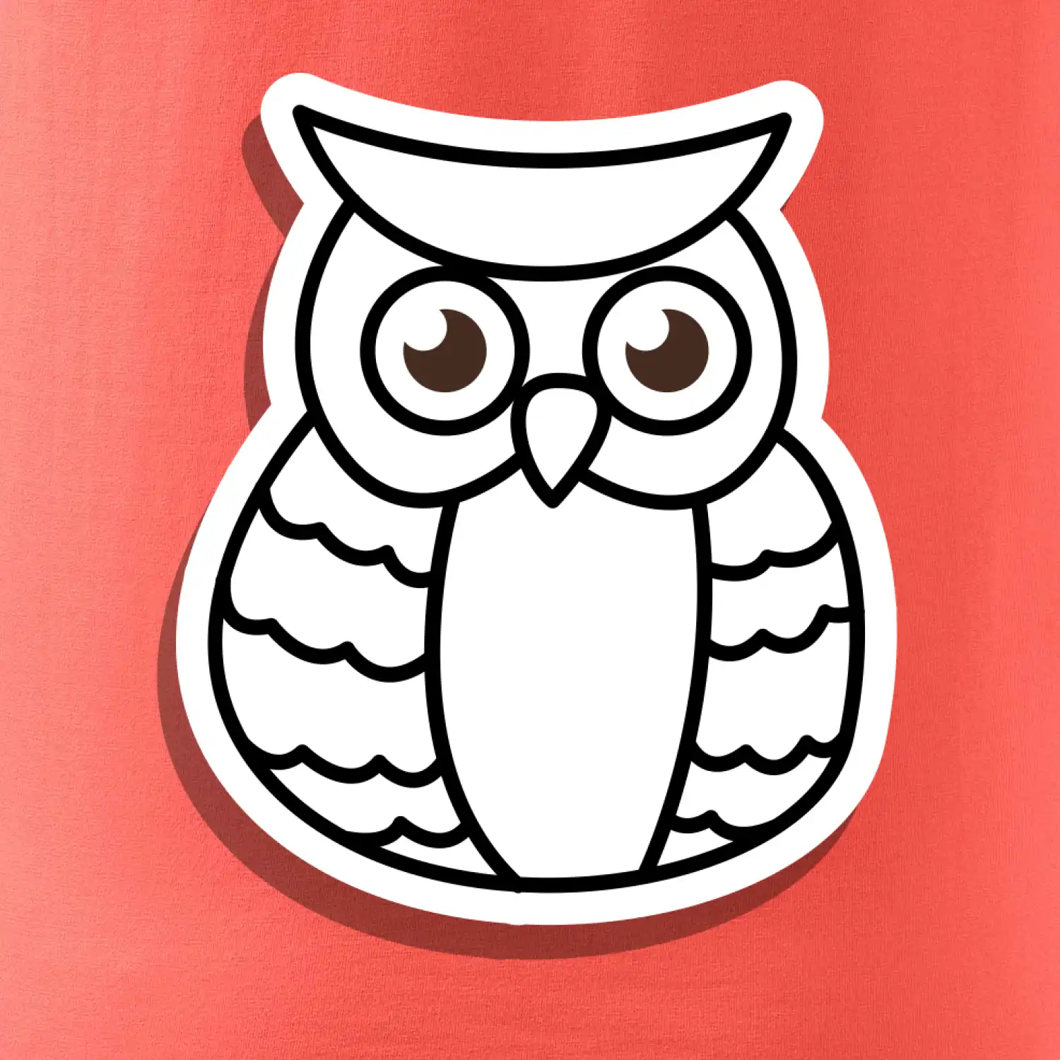 Sova kreslená na prsu