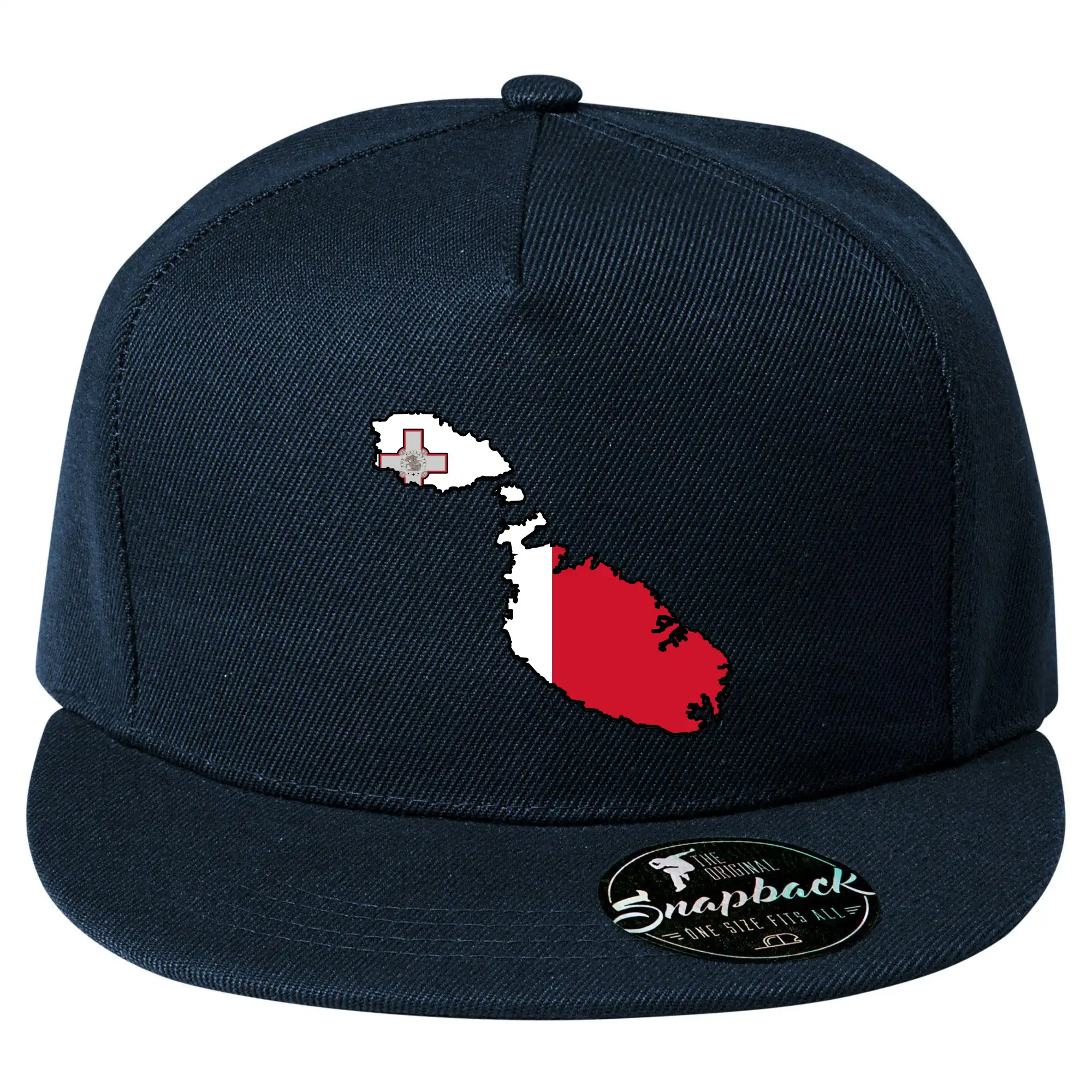 Mapa Malta s vlajkou