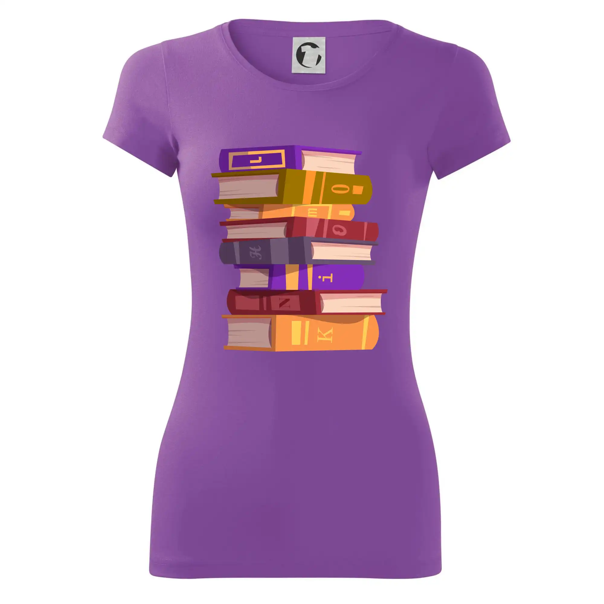 Knihomol stojící knihy