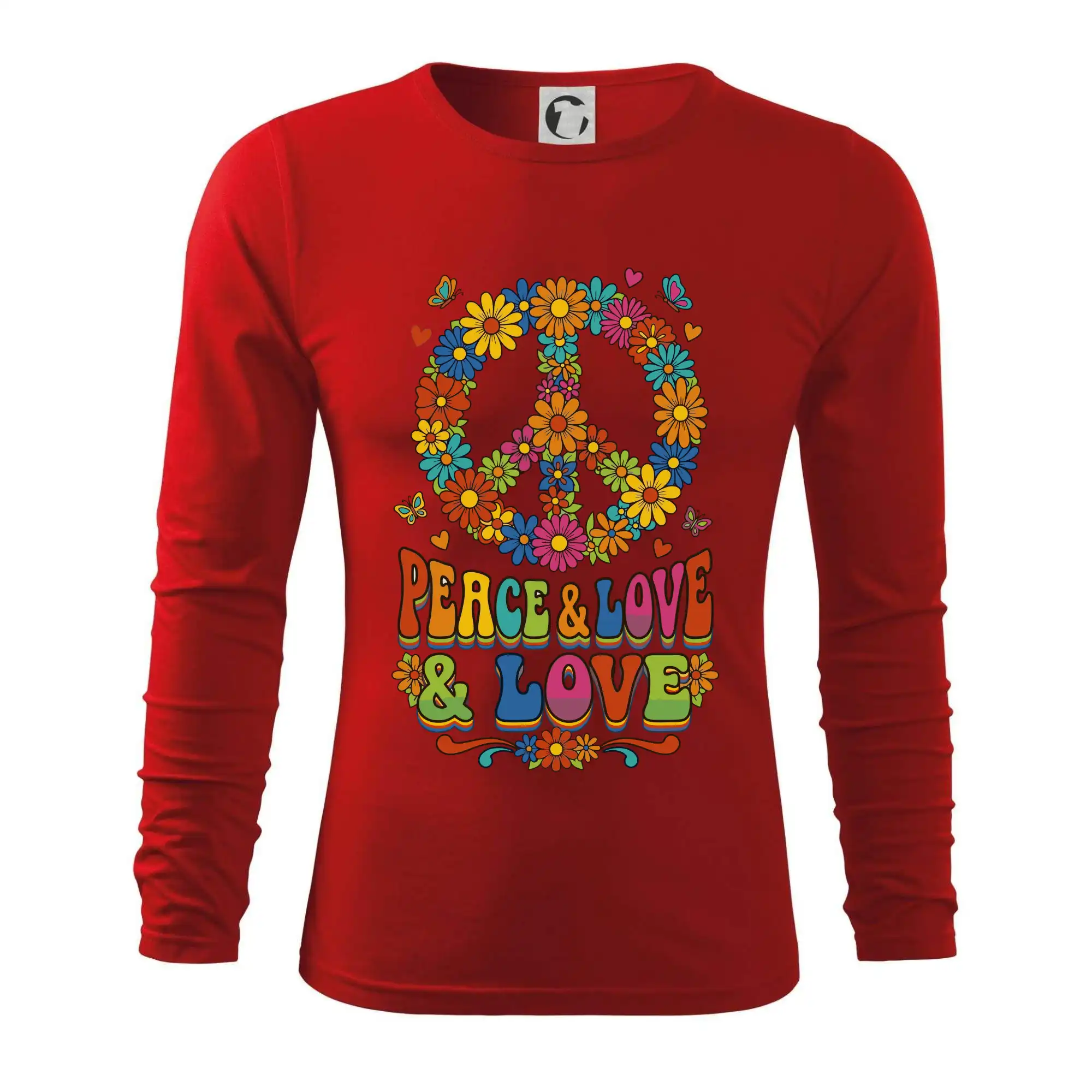 Peace and love - na výšku s květy