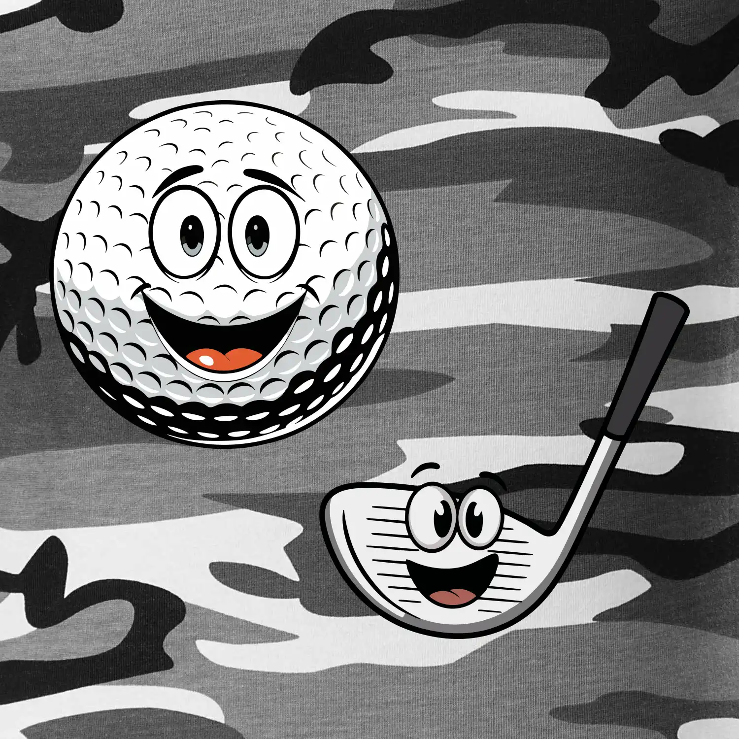 Parové triko - Golfová hůl a míček
