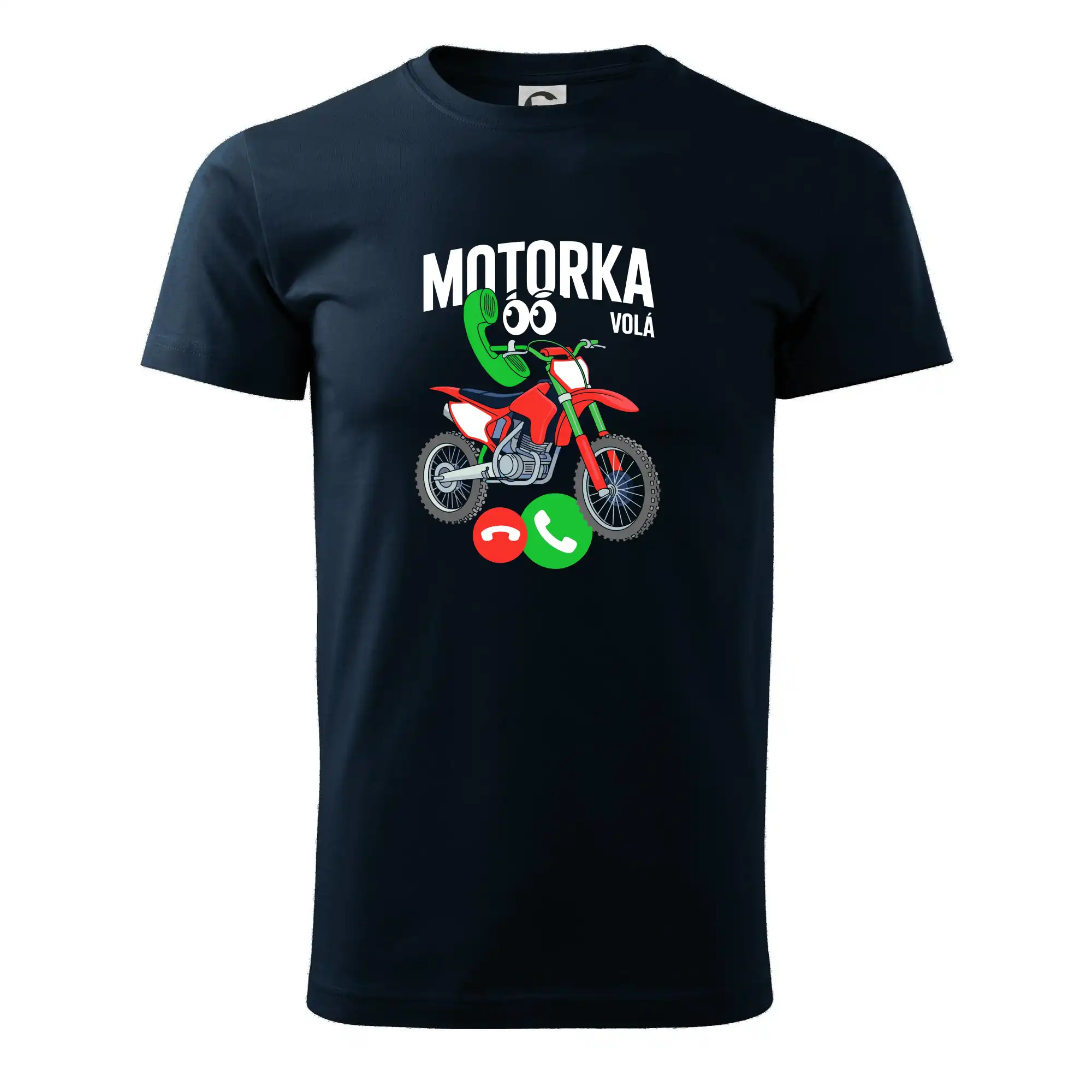 Karikatura motorka cross volá
