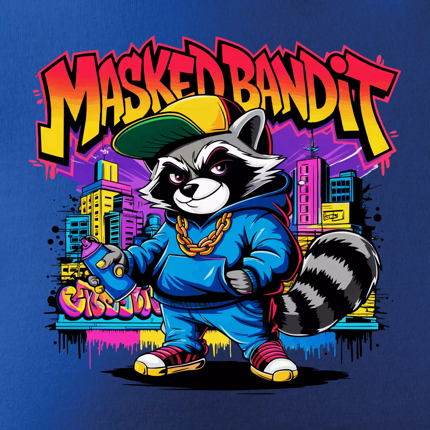 Mýval - masked bandit grafitti