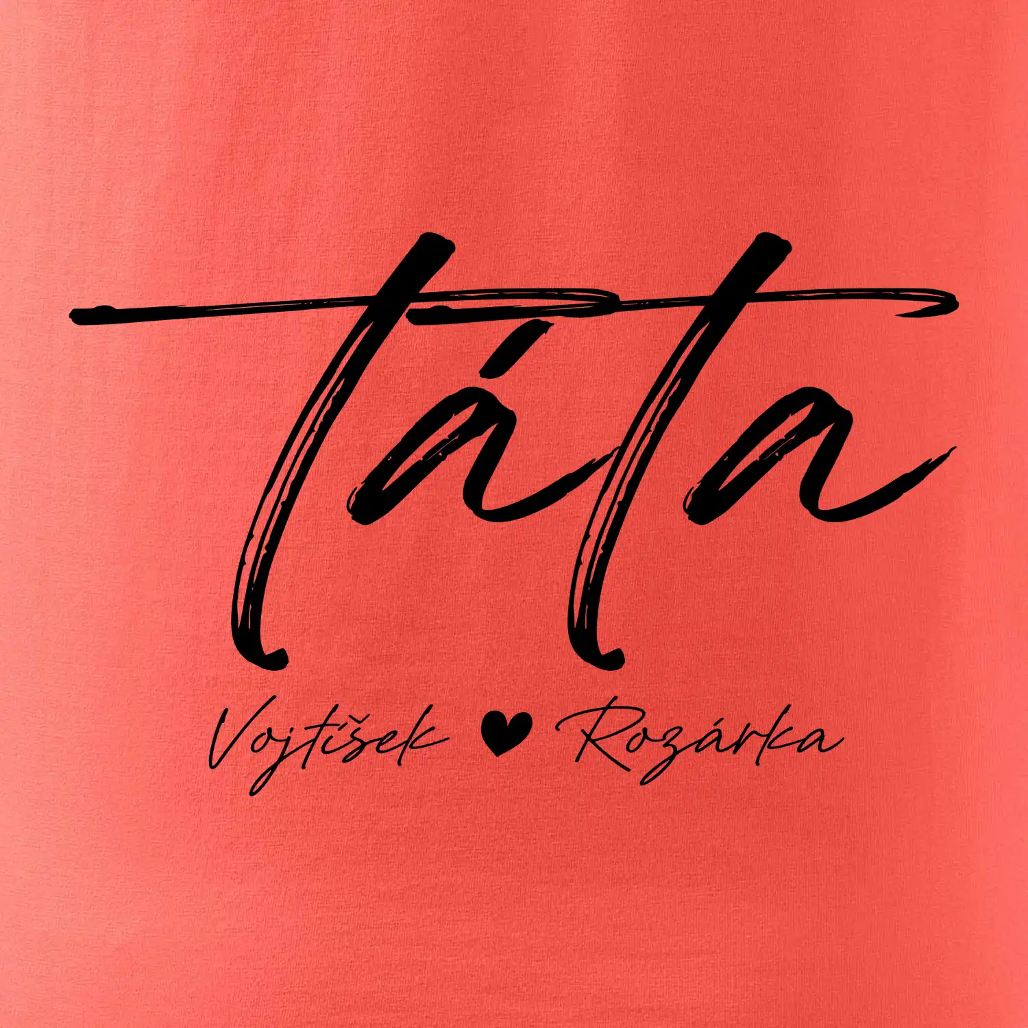 Triko táta psací se jmény dětí