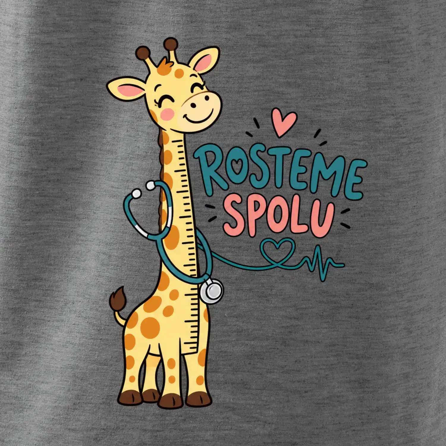 Rosteme spolu - žirafa se stetoskopem